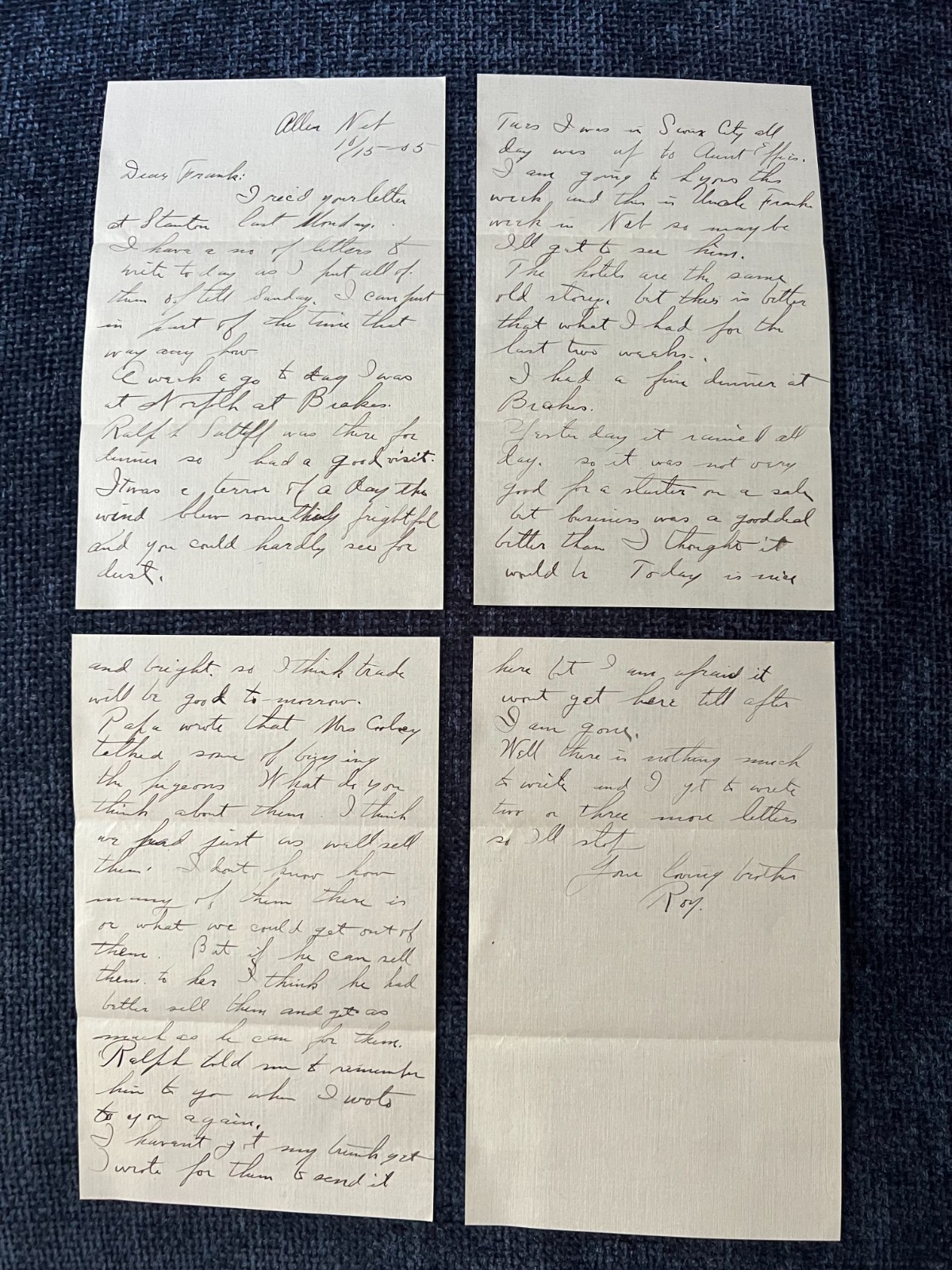 Antique 1905 Handwritten Letter Nebraska to Cedar Rapids Iowa Miller Family Antique 1905 Handwritten Letter Nebraska to Cedar Rapids Iowa Miller Family