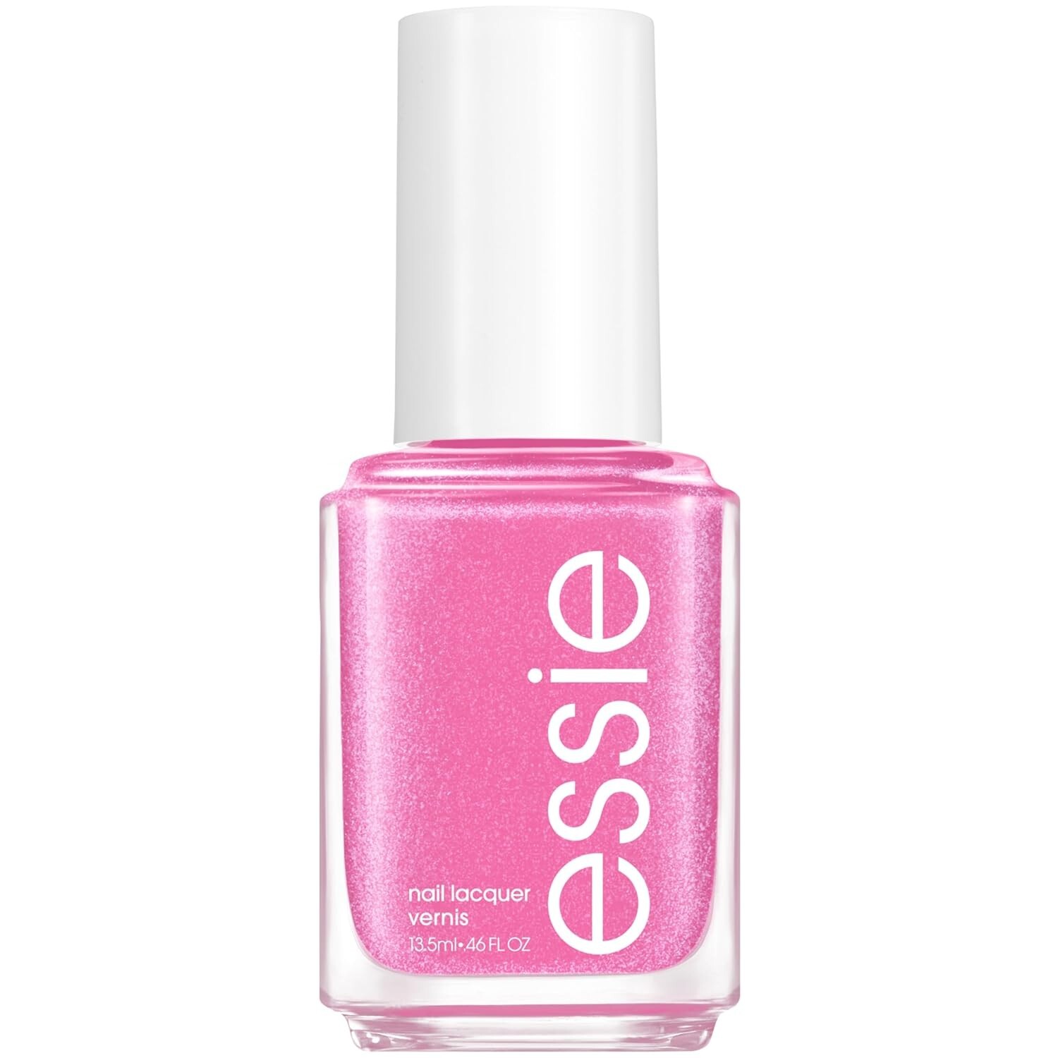 essie salon-quality polish, vegan, purple, shimmer, flirty flutters, 0.46 fl oz