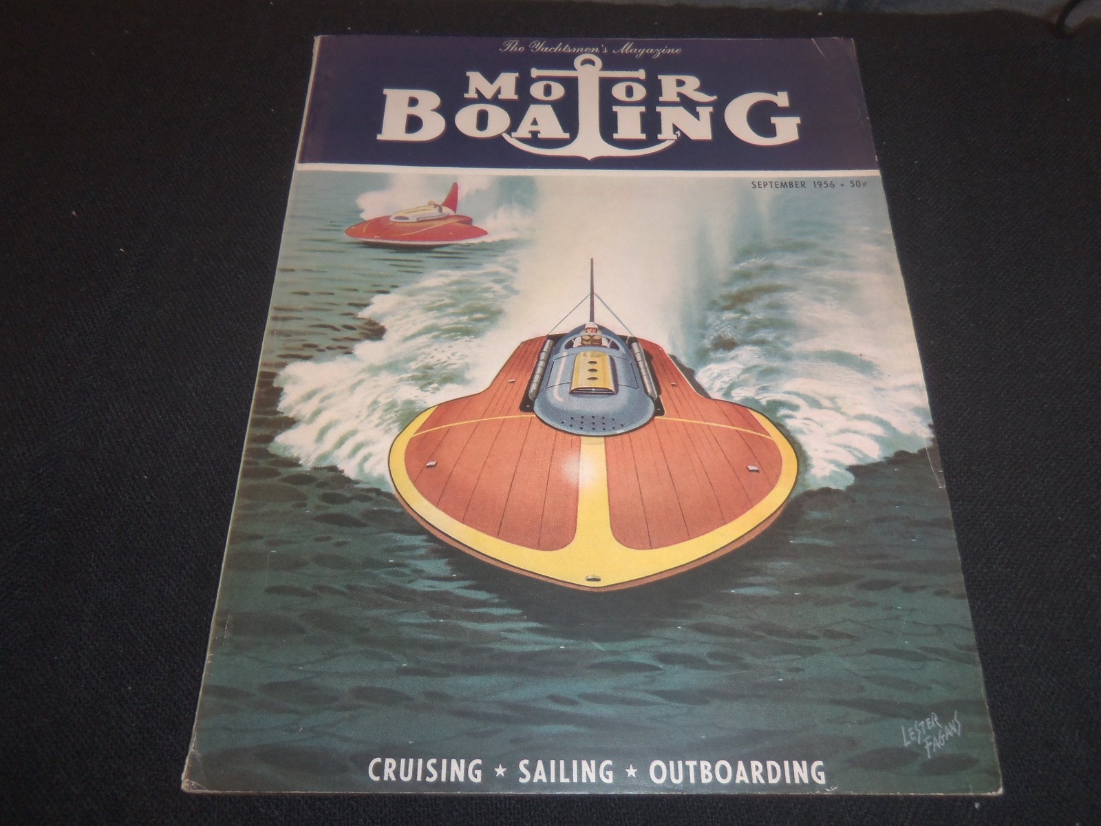 1956 SEPTEMBER MOTOR BOATING MAGAZINE - GREAT COVER - E 33296