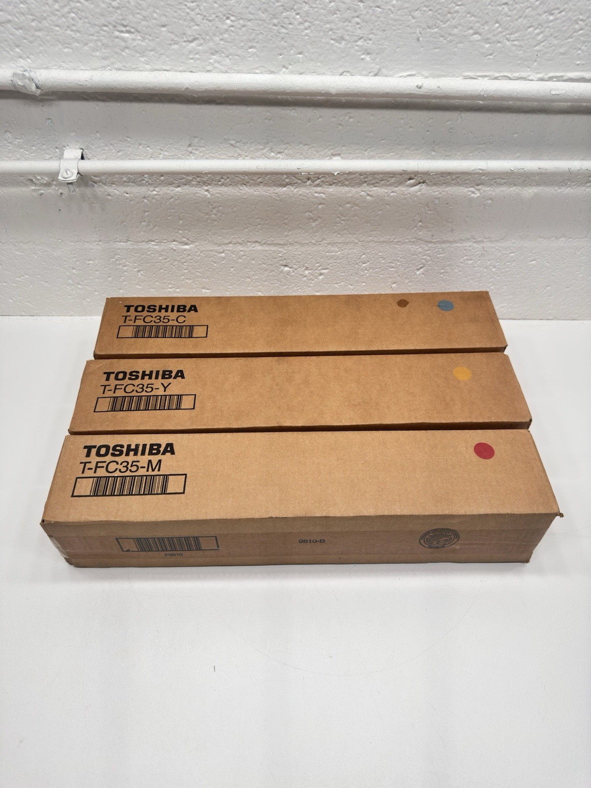 3 New OEM Toshiba e-STUDIO 2500C,3500C,3510C Toners T-FC35-M, T-FC35-Y, T-FC35-C 3 New OEM Toshiba e-STUDIO 2500C,3500C,3510C Toners T-FC35-M, T-FC35-Y, T-FC35-C