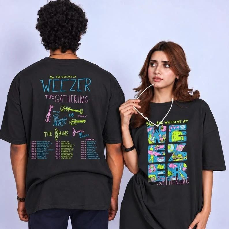 Weezer The Gathering Tour 2026 T Shirt, Weezer Band Shirt, Rock Music Tee