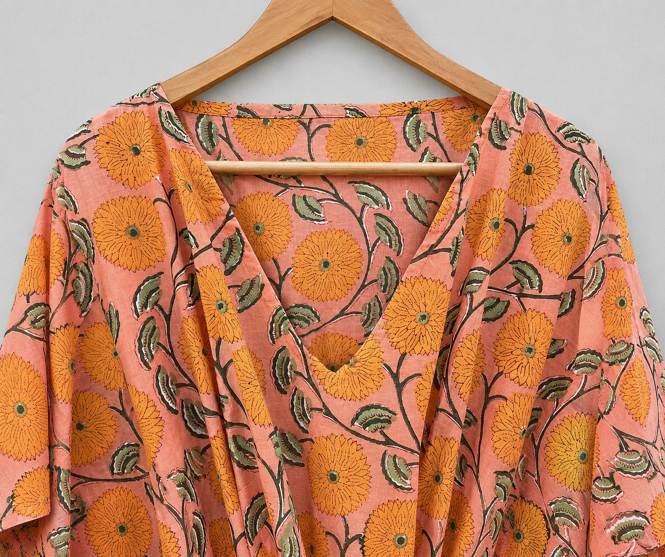 Indian Vintage 100% Cotton Long Beach Maxi Kaftan Dress One Size Caftan Kimono Indian Vintage 100% Cotton Long Beach Maxi Kaftan Dress One Size Caftan Kimono