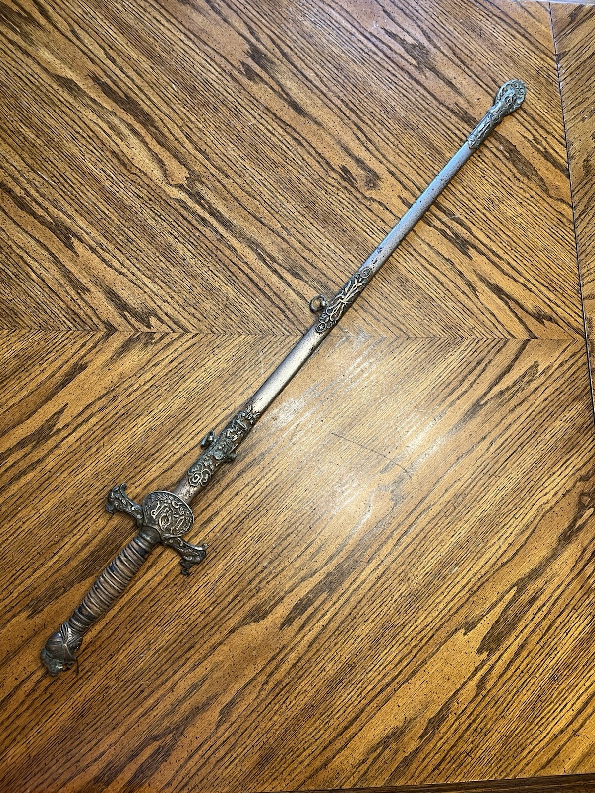 Antique Victorian Knights Of Pythias FCB Sword And Scabbard Faternal Ceremonial Antique Victorian Knights Of Pythias FCB Sword And Scabbard Faternal Ceremonial