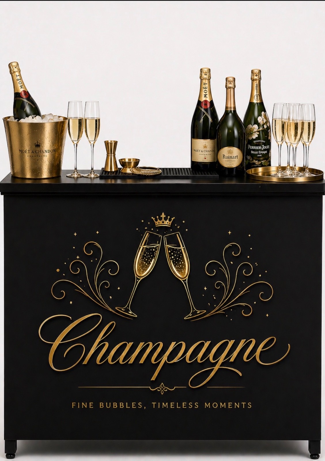 Champagne Bar Station Luxe Catering Elegant Bartender Station Champagne Party Champagne Bar Station Luxe Catering Elegant Bartender Station Champagne Party