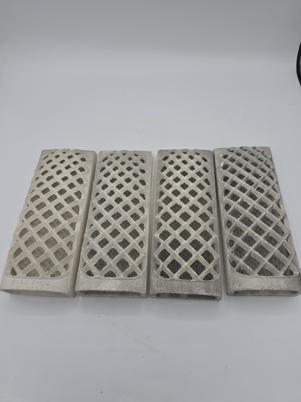 Lot of 4 Vintage Radiant Ceramic Heater Grates Insert Bricks 8” X 3” Lot of 4 Vintage Radiant Ceramic Heater Grates Insert Bricks 8” X 3”