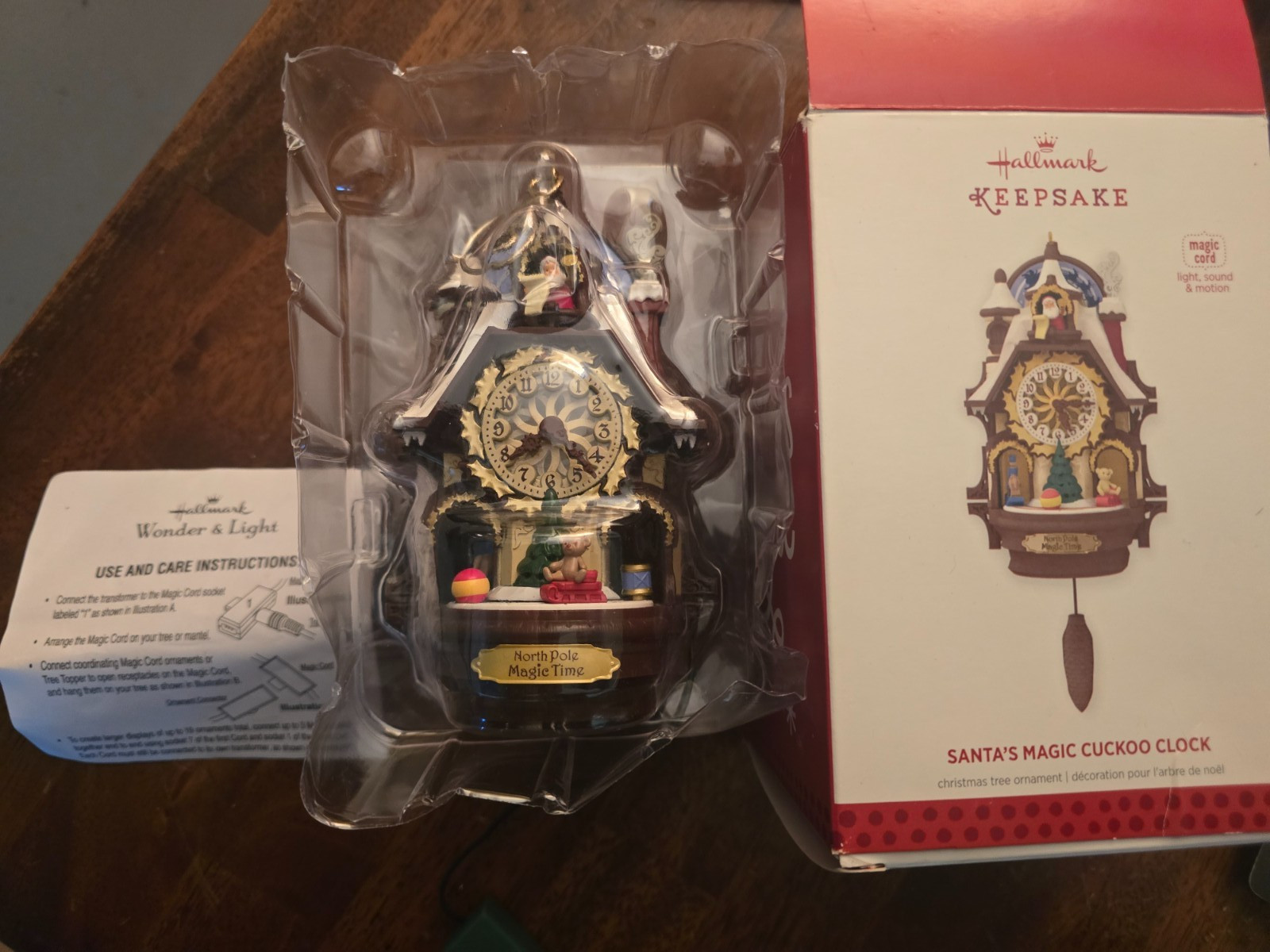 Hallmark Keepsake Santa\'s Magic Cuckoo Clock Christmas Ornament NEEDS MAGIC CORD Hallmark Keepsake Santa\'s Magic Cuckoo Clock Christmas Ornament NEEDS MAGIC CORD