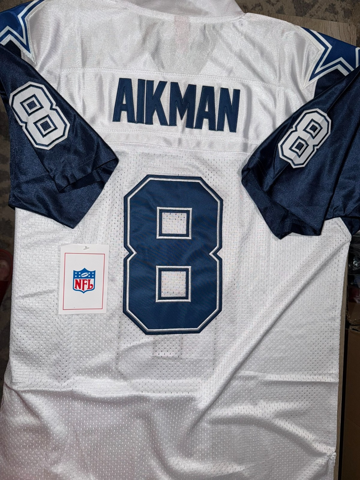 NEW #8 Troy Aikman THROWBACK Jersey DALLAS COWBOYS size 2XL WHITE