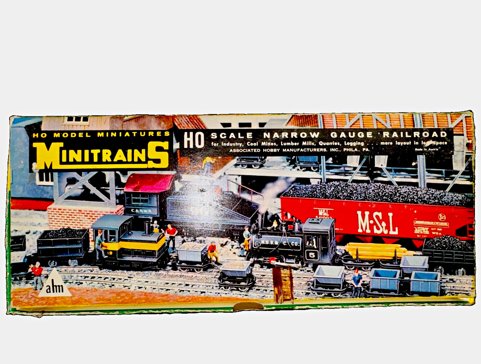 Vintage AHM Minitrains 3051 HO Narrow Gauge Diesel Miner Train Set (NOOB) Vintage AHM Minitrains 3051 HO Narrow Gauge Diesel Miner Train Set (NOOB)