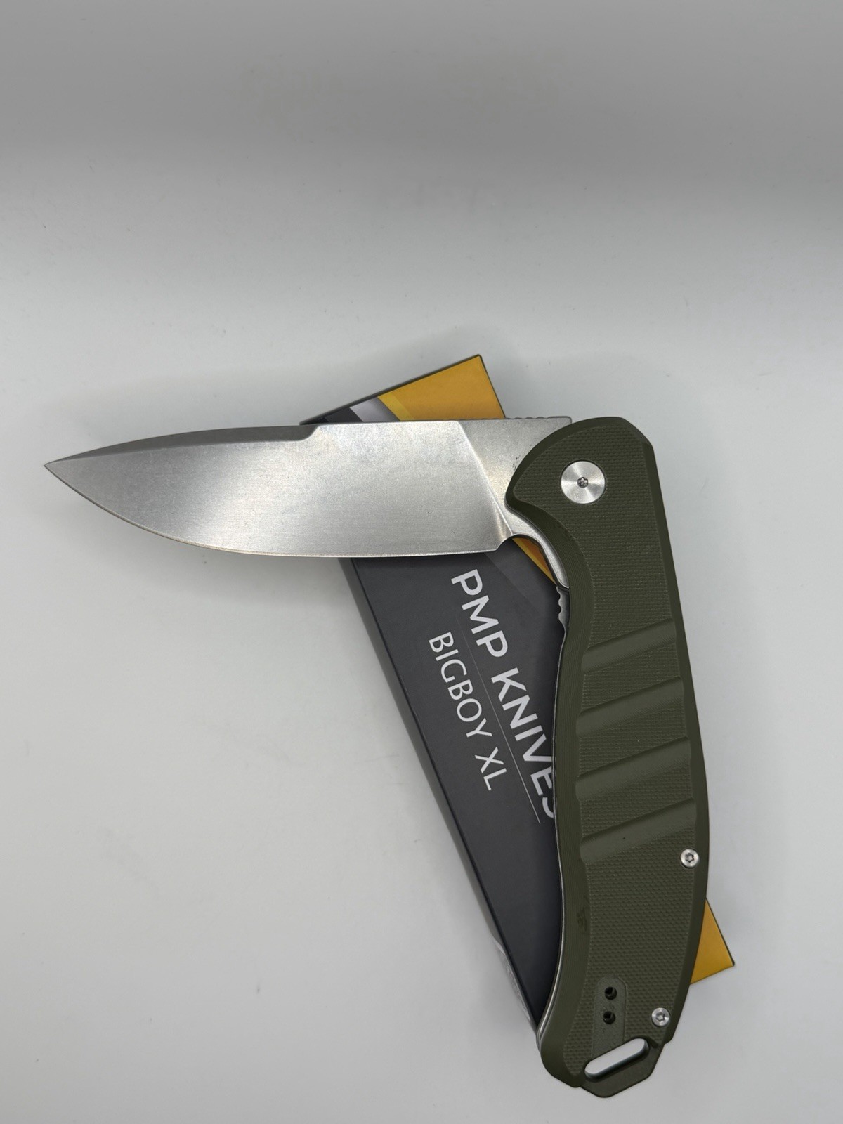 PMP Knives Big Boy XL Olive Drab Green Handle Folding Pocket Knife New PMP Knives Big Boy XL Olive Drab Green Handle Folding Pocket Knife New