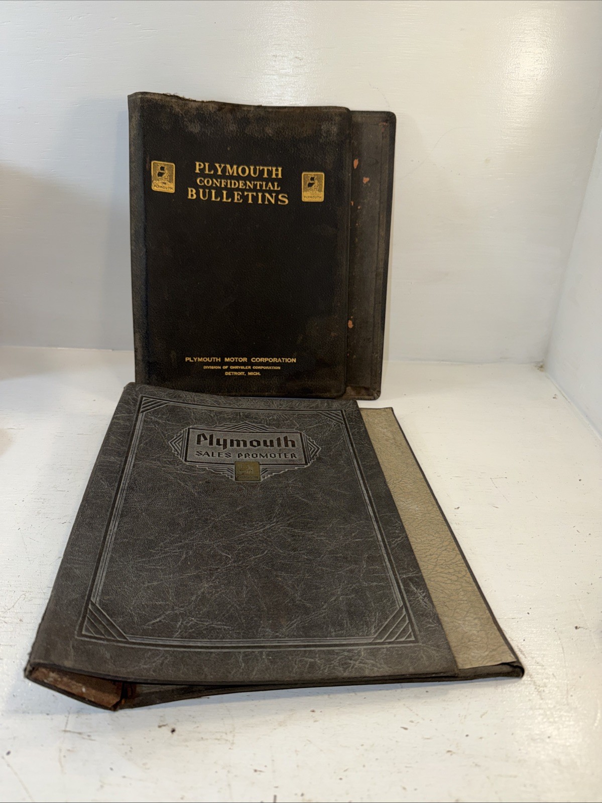 2-Original Vintage OEM 1930s Mopar Plymouth Binders Sales Promoter Confidentals 2-Original Vintage OEM 1930s Mopar Plymouth Binders Sales Promoter Confidentals