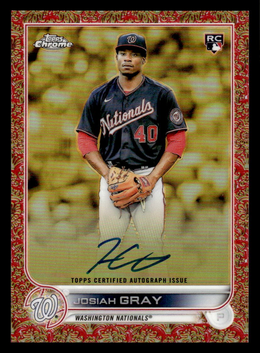2022 Topps Gilded Collection #148 Josiah Gray Rookie Red #5/5 SSP
