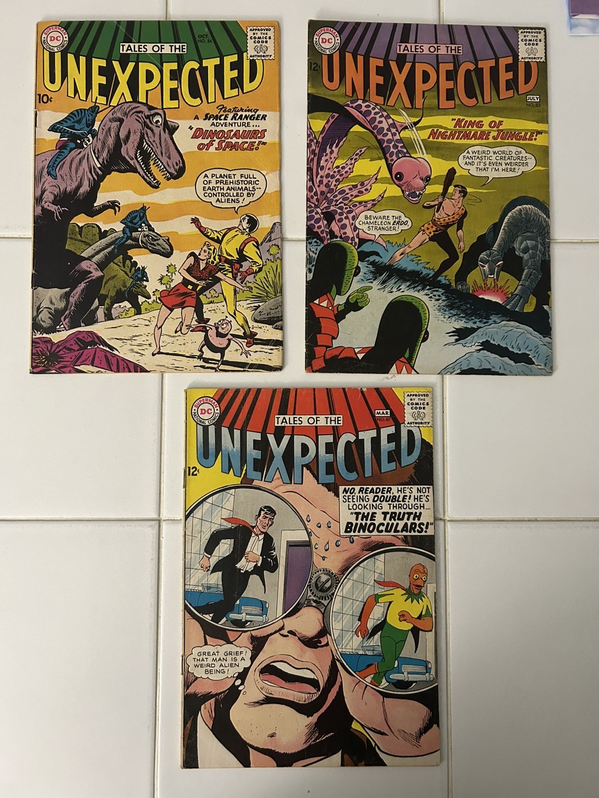 Tales Of The Unexpected 54, 83, 87. SILVER AGE. DC  3 Comic Book Lot 🔥