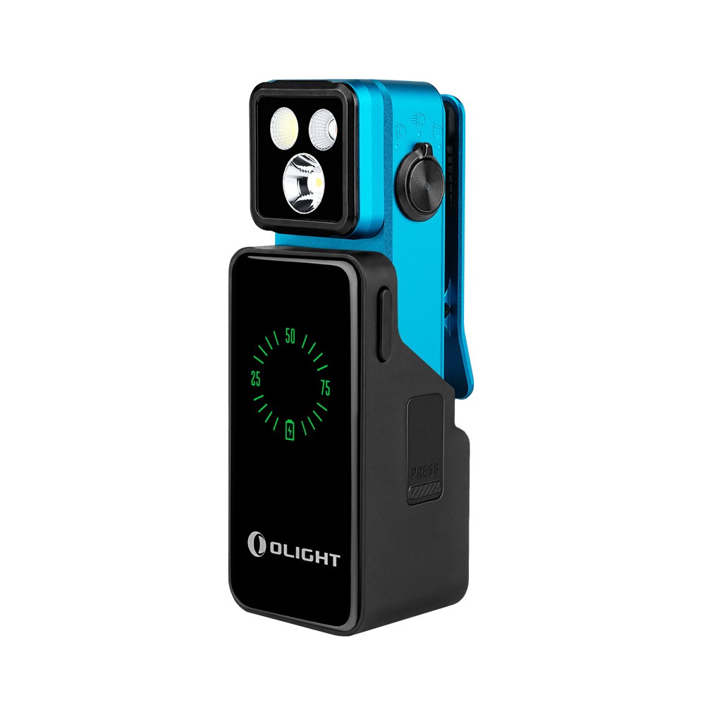 Olight Oclip 2 Pro Premium Tidal Blue w/Charging Case, Flood/Red/Spotlight, 530L Olight Oclip 2 Pro Premium Tidal Blue w/Charging Case, Flood/Red/Spotlight, 530L