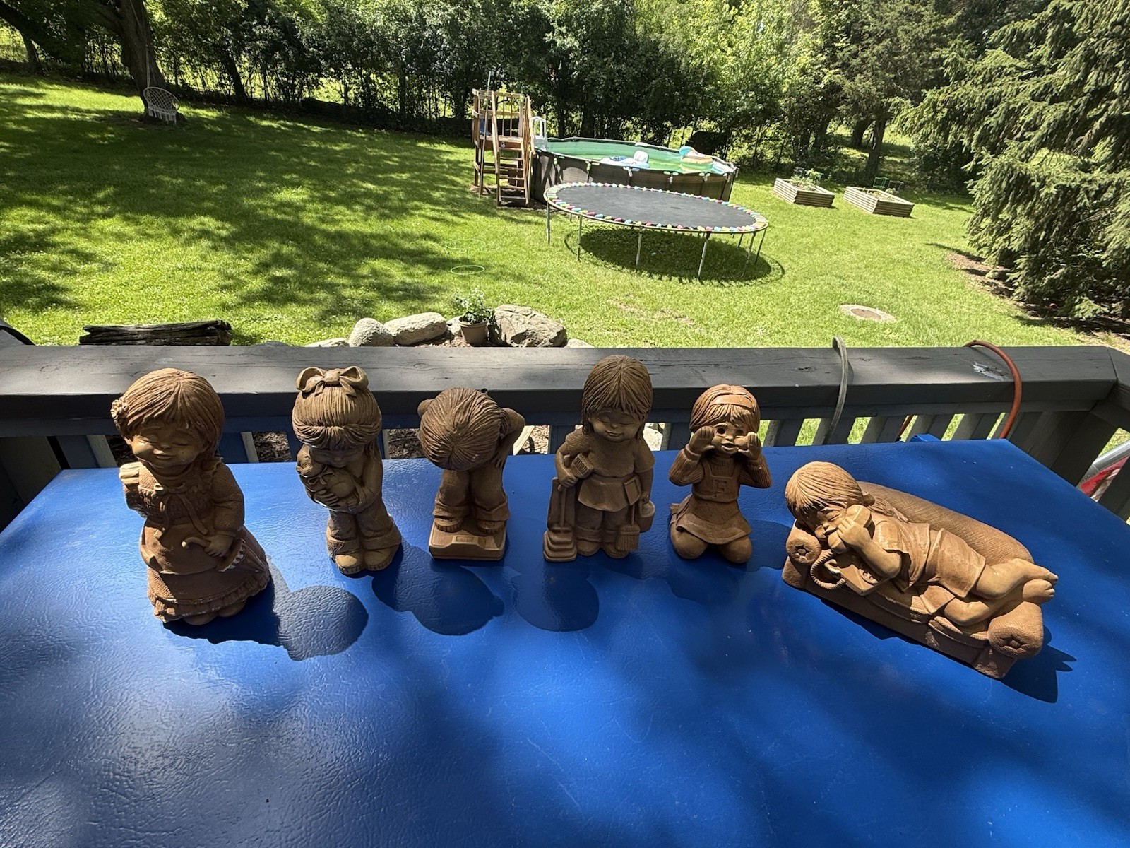 Set Of 6 Vintage Fannykins Child Figurines By Bill Mack - Wood - Look Sculptures Set Of 6 Vintage Fannykins Child Figurines By Bill Mack - Wood - Look Sculptures