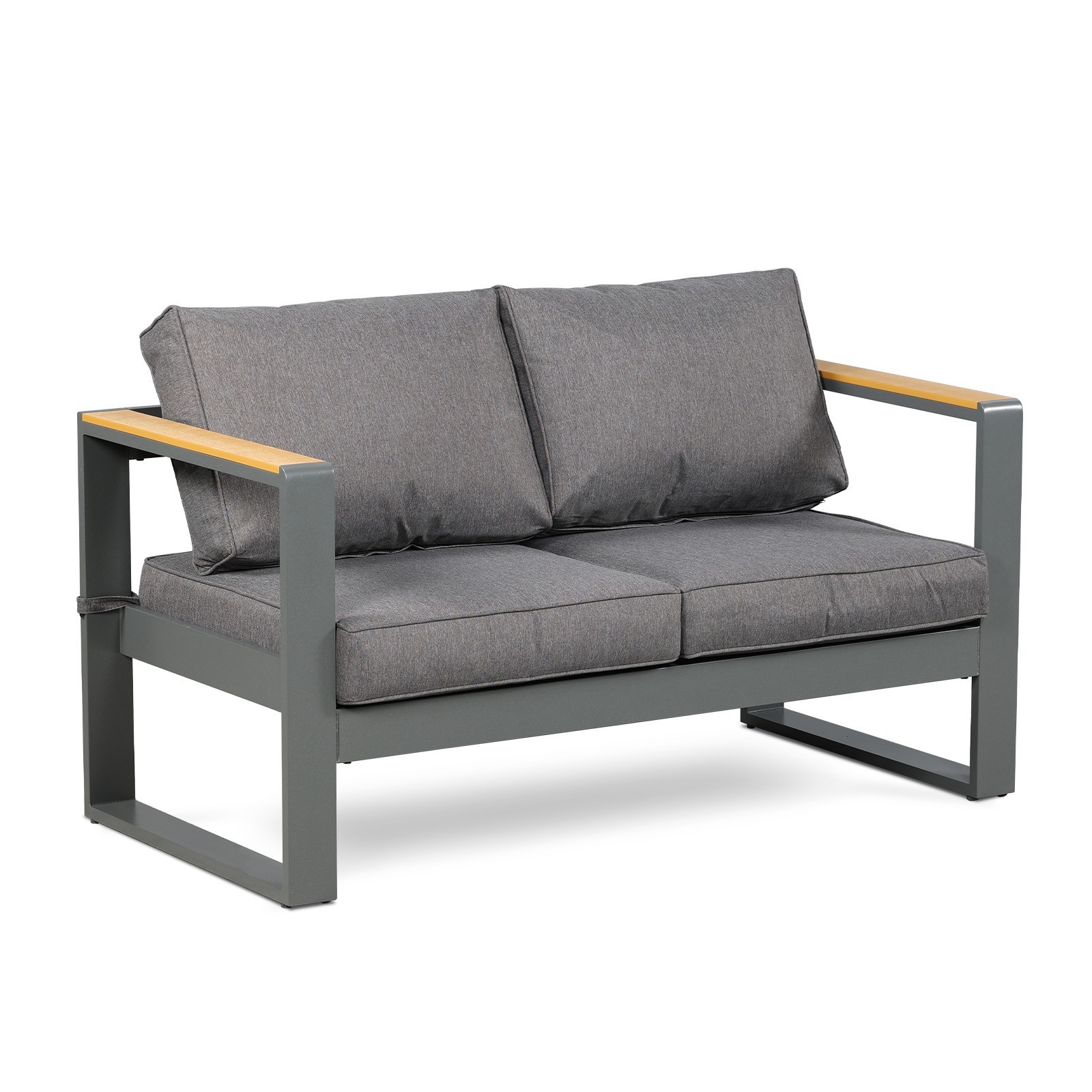 Aoodor Outdoor Loveseat Patio Aluminum 2-seat Sofa Sectional Set with Cushions Aoodor Outdoor Loveseat Patio Aluminum 2-seat Sofa Sectional Set with Cushions
