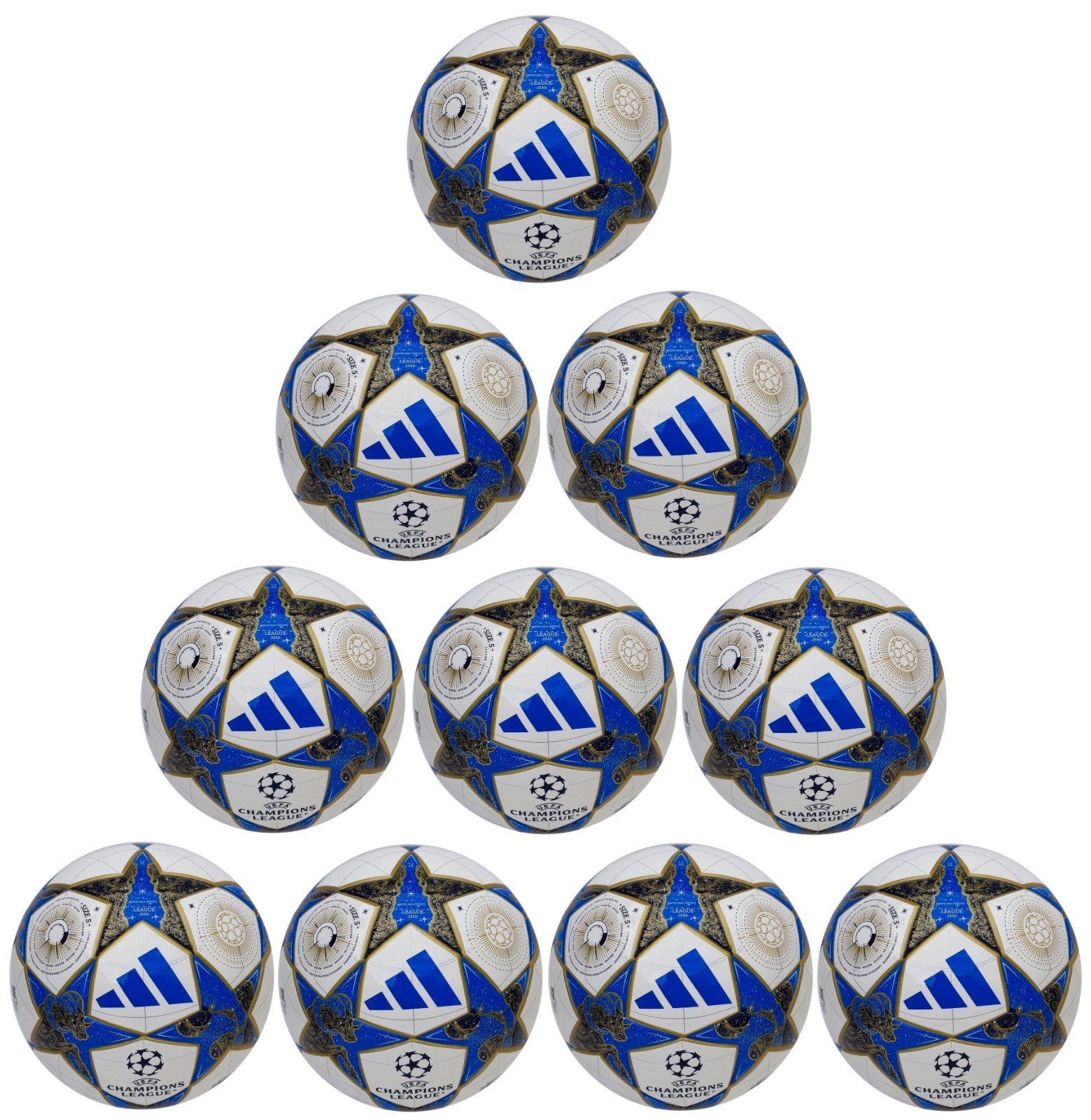 10x Adidas UCL Final League Kids Soccer Balls 290g 2025/26 White - New 10x Adidas UCL Final League Kids Soccer Balls 290g 2025/26 White - New