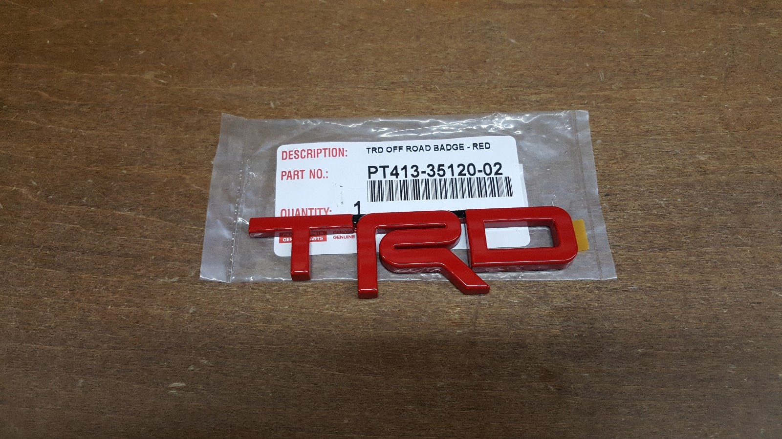 Toyota TRD Red Metal Emblem Genuine OEM PT413-35120-02 Toyota TRD Red Metal Emblem Genuine OEM PT413-35120-02