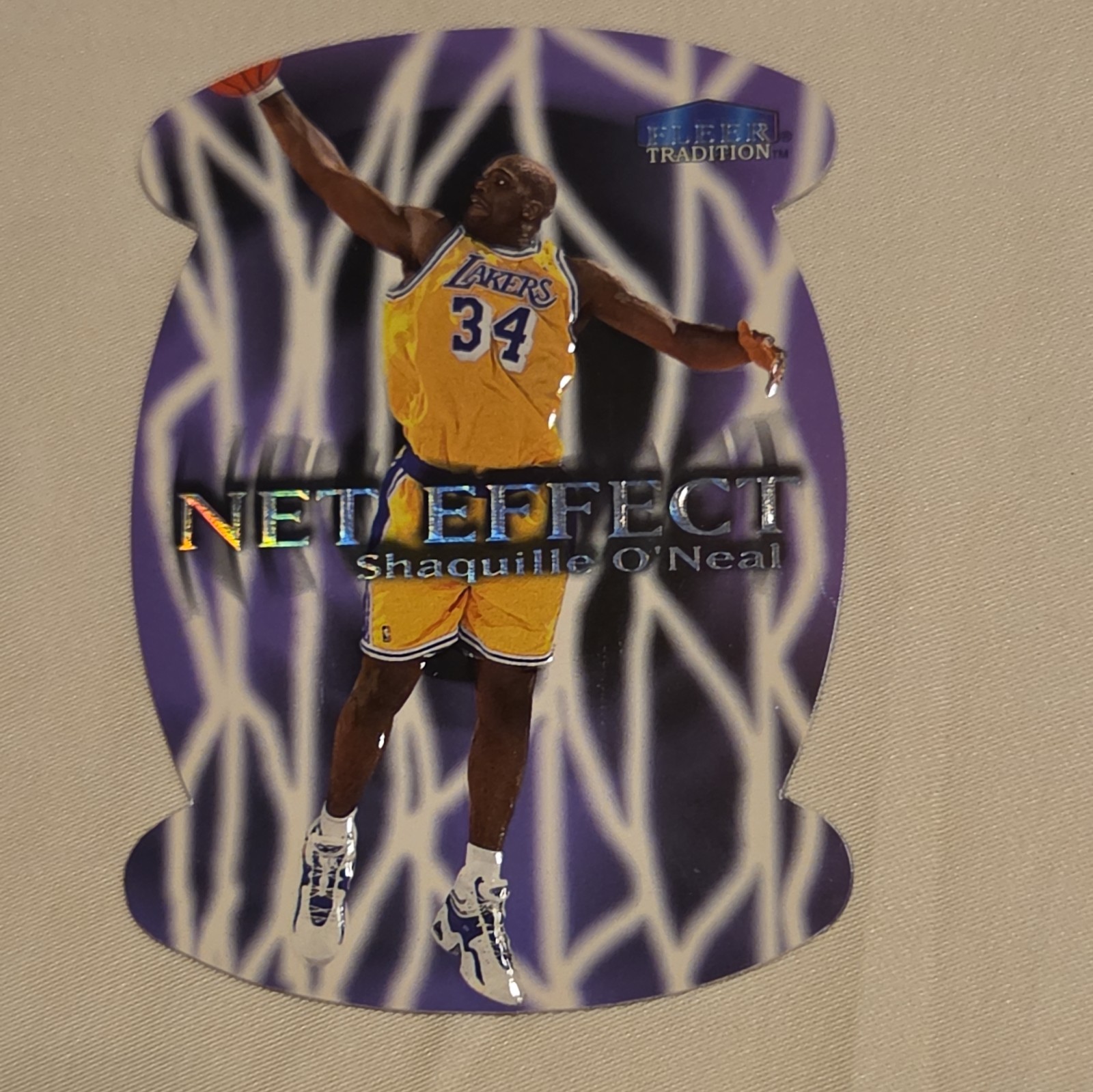 1999-00 FLEER TRADITION NET EFFECT DIE CUT #7 Shaquille O\'Neal 1999-00 FLEER TRADITION NET EFFECT DIE CUT #7 Shaquille O\'Neal