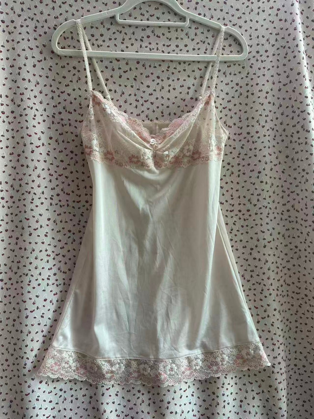 vintage blush lace slip dress japanese Y2K 80s 90s-short style vintage blush lace slip dress japanese Y2K 80s 90s-short style