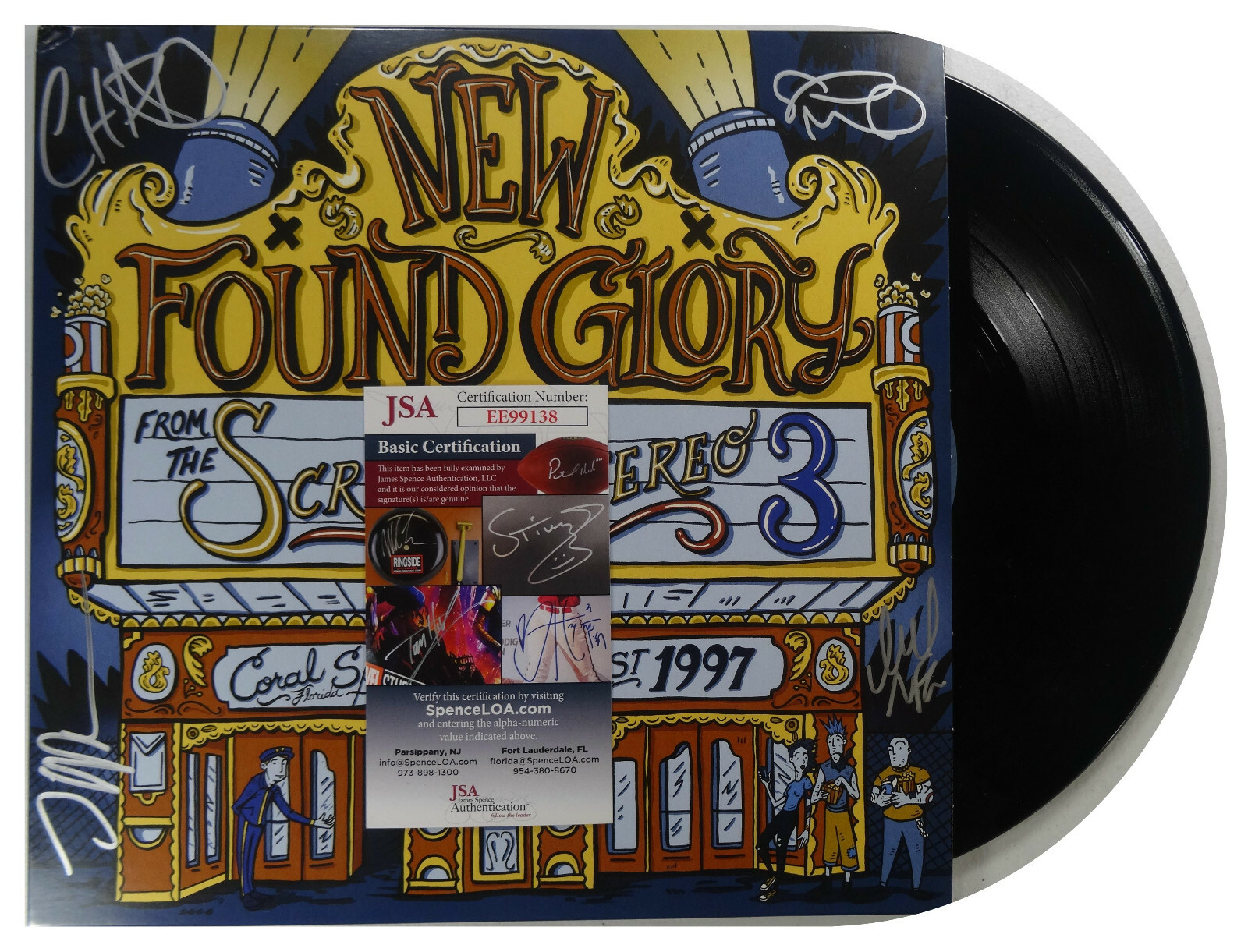 SIGNED NEW FOUND GLORY AUTOGRAPHED 10\