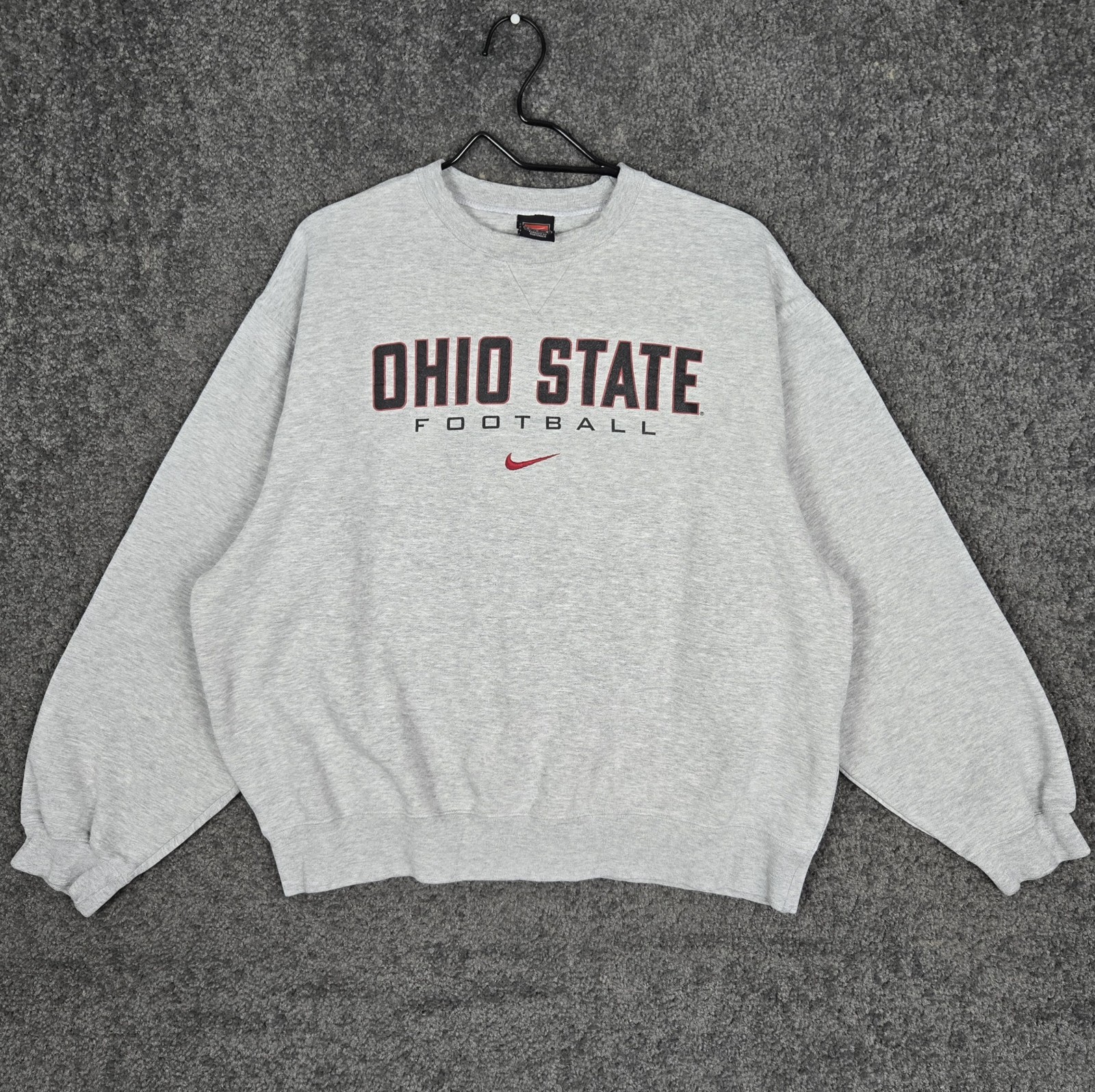 Vintage Nike Ohio State Buckeyes Sweatshirt Mens Large Gray Center Swoosh NCAA Vintage Nike Ohio State Buckeyes Sweatshirt Mens Large Gray Center Swoosh NCAA