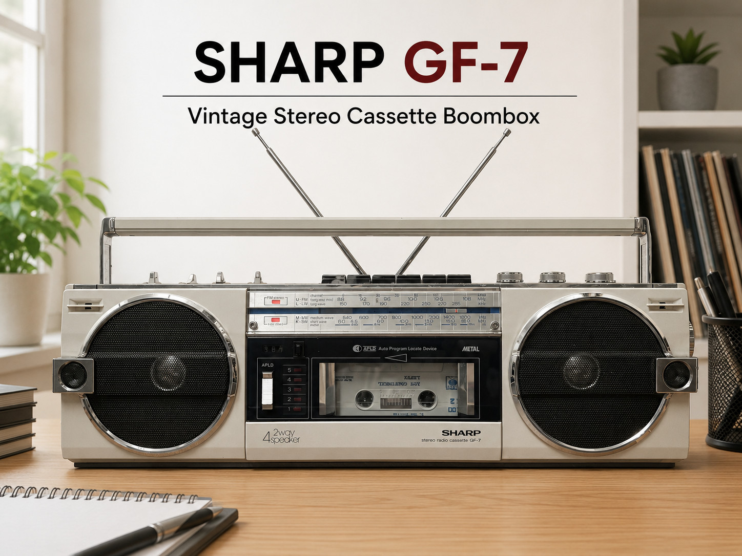 SHARP GF-7 🌈RaRe🌈 Vintage Stereo Cassette Boombox