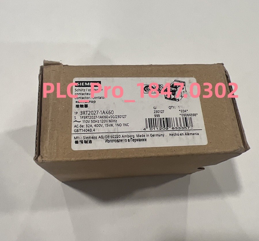 3RT2027-1AK60 1PCS Brand New SIEMENS 3RT20271AK60 Contactor  Fast shipment
