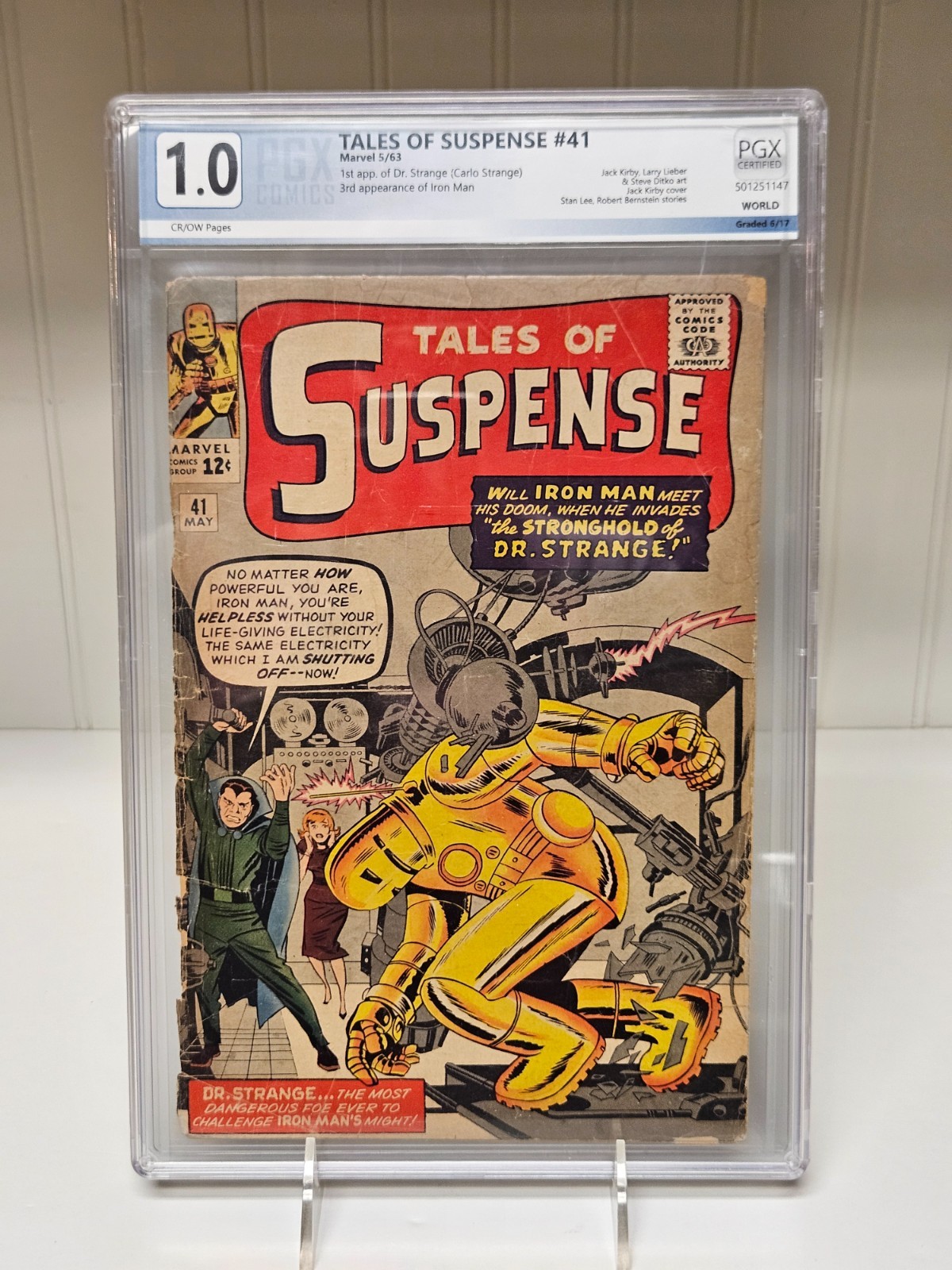 Tales of Suspense #41  PGX 1.0 1st App DR. STRANGE & 3rd App IRON MAN Comic Book