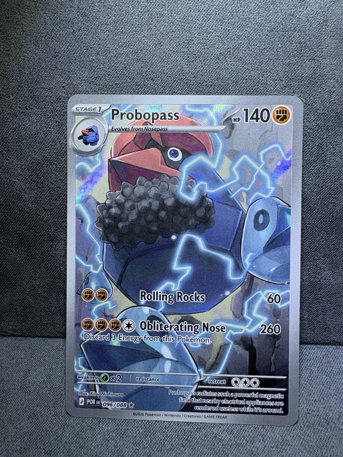 Pokemon TCG Probopass 096/088 perfect order illustration Rare Holo English Pokemon TCG Probopass 096/088 perfect order illustration Rare Holo English