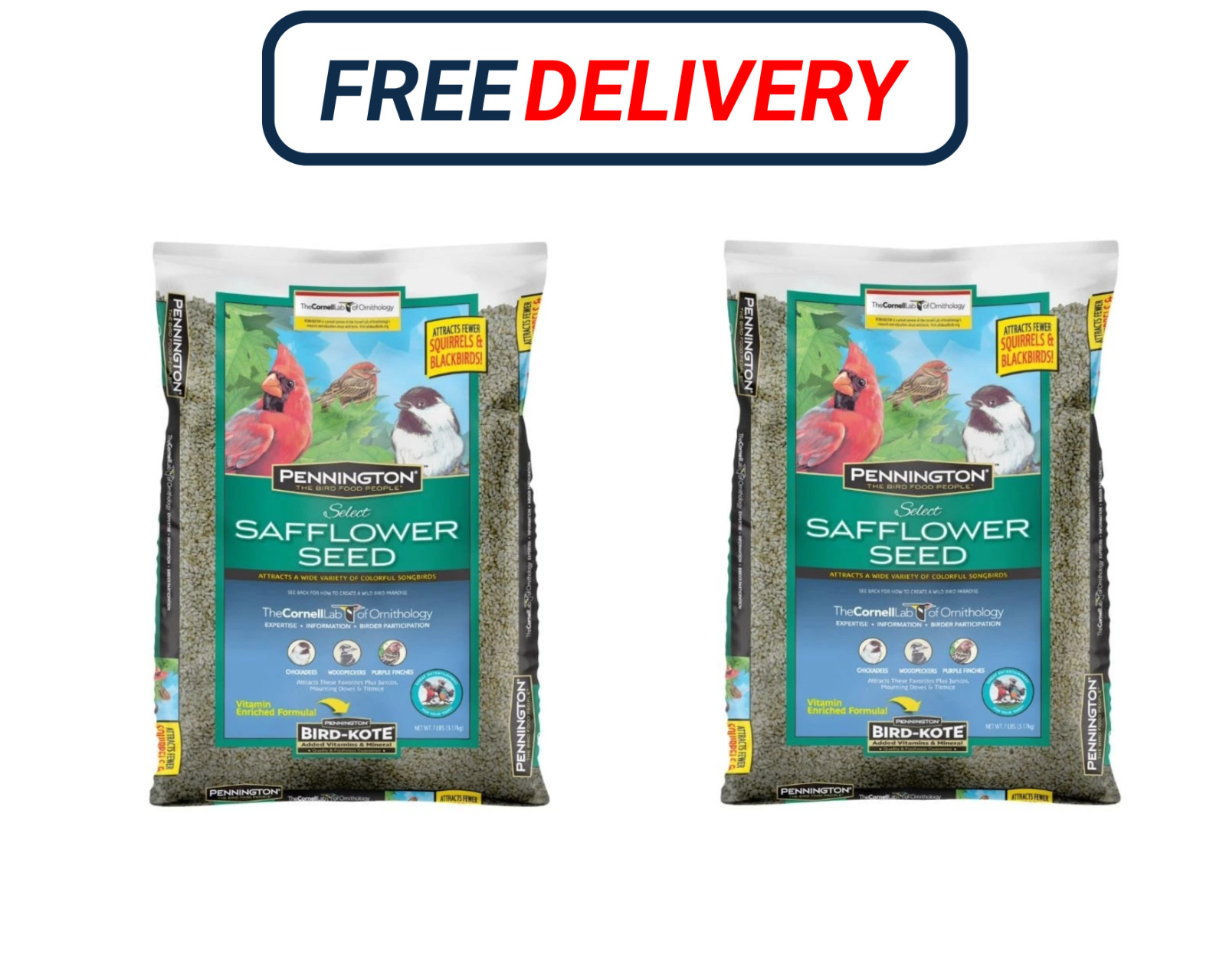 2 Pack-Pennington Recipe Selects Safflower Seed Wild Bird Feed and Seed,7 lb x 2 2 Pack-Pennington Recipe Selects Safflower Seed Wild Bird Feed and Seed,7 lb x 2