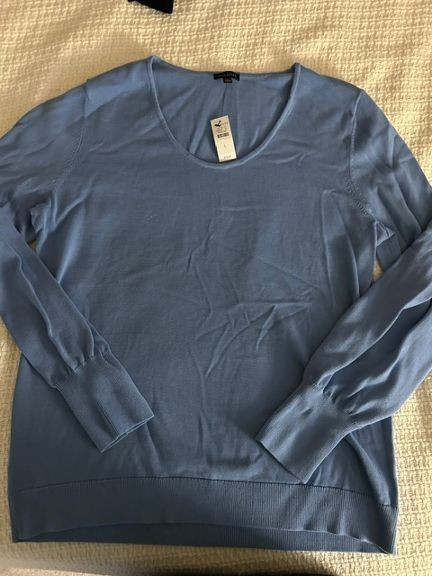 Womens Talbots Blue L Sweater NWT 100% Cotton Womens Talbots Blue L Sweater NWT 100% Cotton