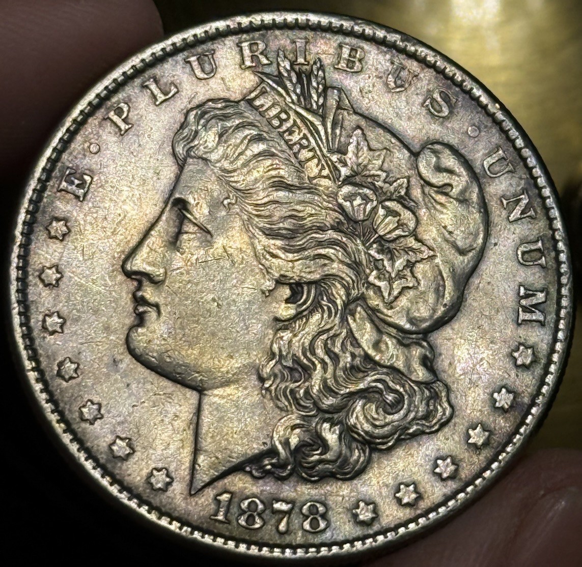 1878-P 8TF Tail Feathers Morgan Silver Dollar About Uncirculated AU Details 1878-P 8TF Tail Feathers Morgan Silver Dollar About Uncirculated AU Details