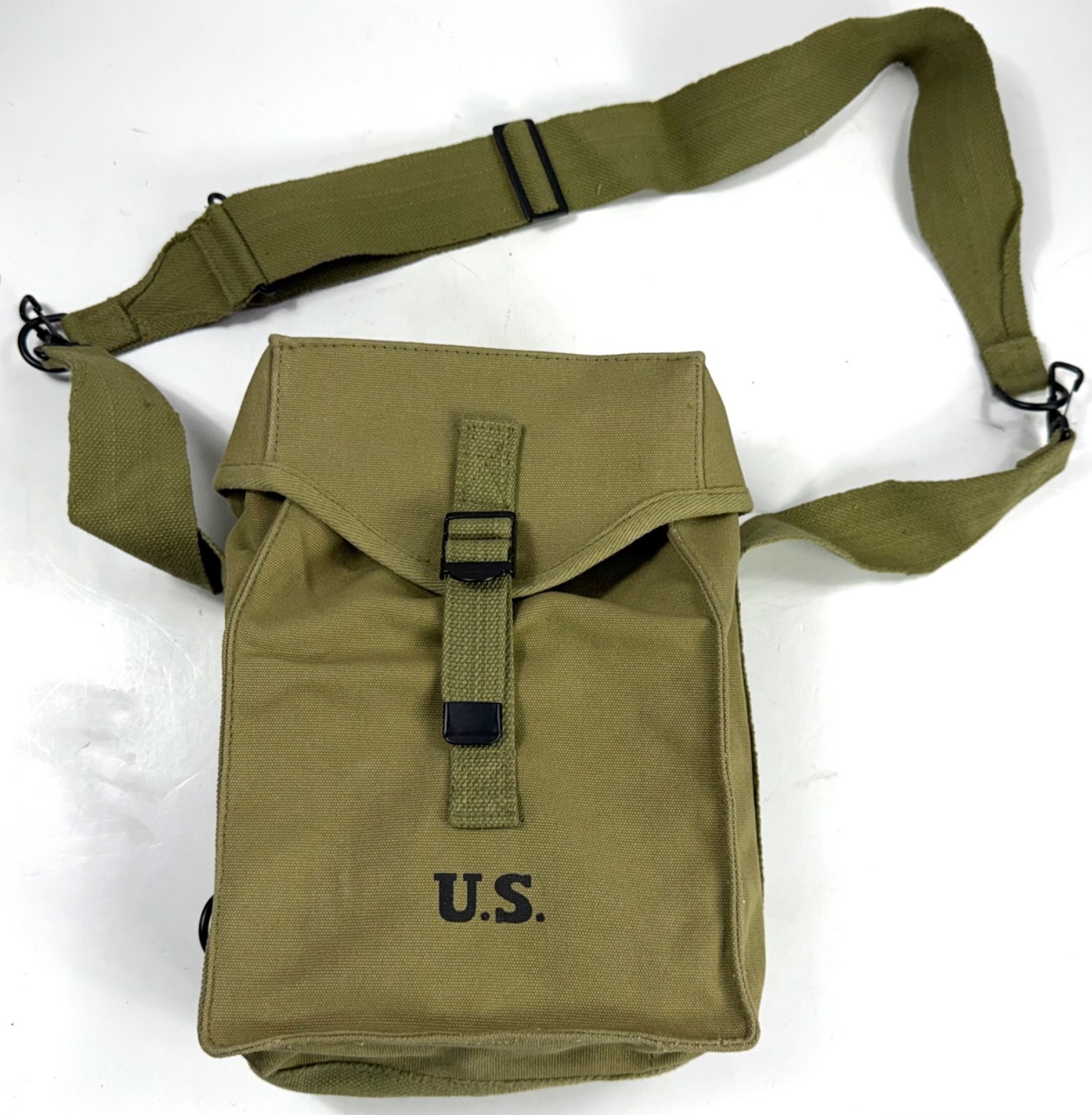 WWII US ARMY INFANTRY GP M1 AMMO GENERAL PURPOSE EQUIPMENT CARRY BAG & STRAP-OD3 WWII US ARMY INFANTRY GP M1 AMMO GENERAL PURPOSE EQUIPMENT CARRY BAG & STRAP-OD3