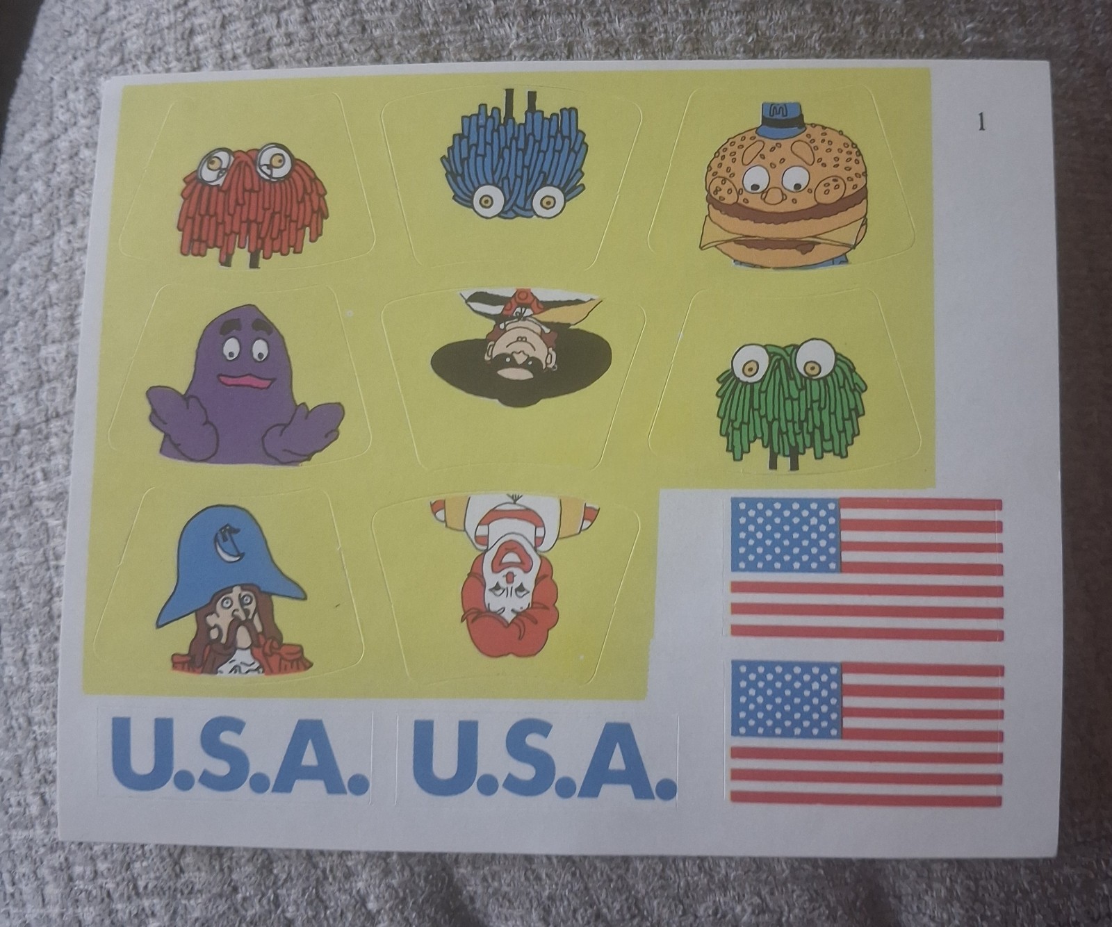 Vntg. 1981 McDonald\'s Happy Meal Spaceship Stickers #1 Vntg. 1981 McDonald\'s Happy Meal Spaceship Stickers #1