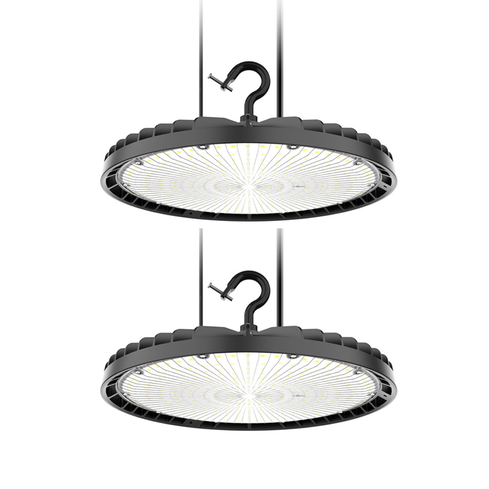 2PCS 200W UFO LED High Bay Light Warehouse Garage Shop Area Lighting AC 100-277V