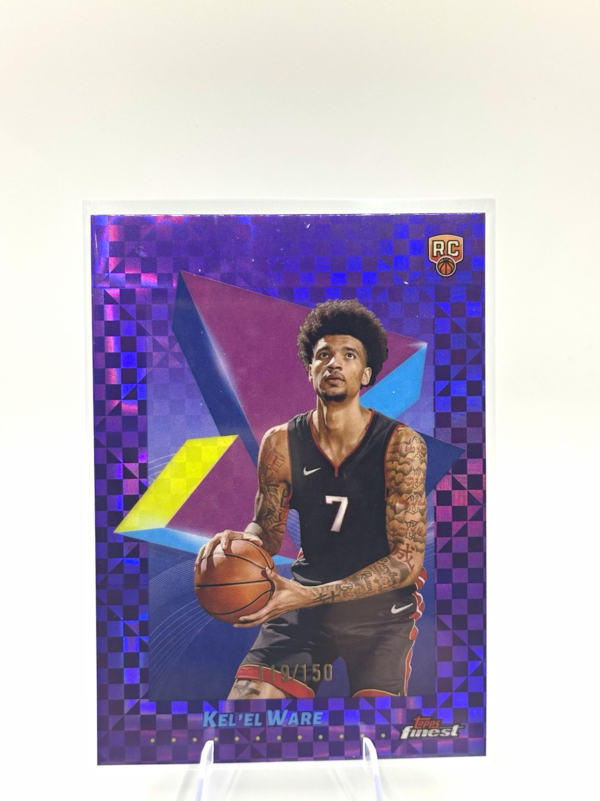 Topps 2024-25 Finest Kel\'el Ware RC #52 Serial Numbered /150 Miami Heat Topps 2024-25 Finest Kel\'el Ware RC #52 Serial Numbered /150 Miami Heat