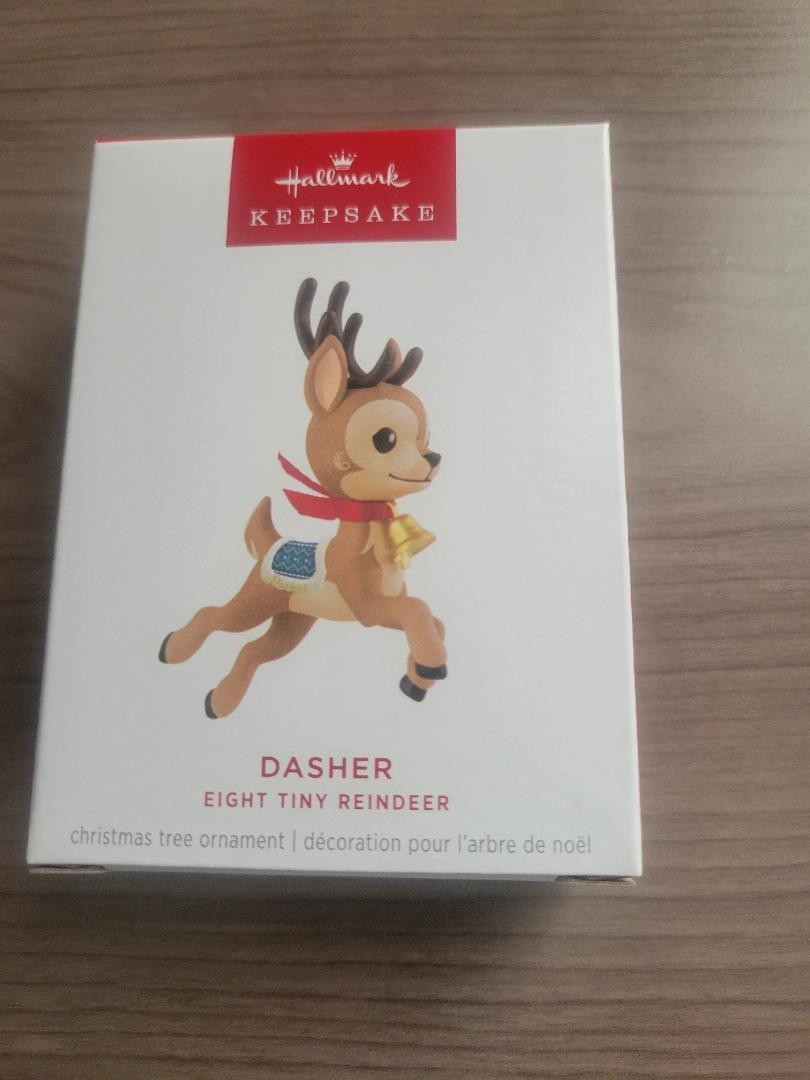 MIB Hallmark 2025 DASHER #1 EIGHT TINY REINDEER SERIES Orn - MIB Hallmark 2025 DASHER #1 EIGHT TINY REINDEER SERIES Orn -