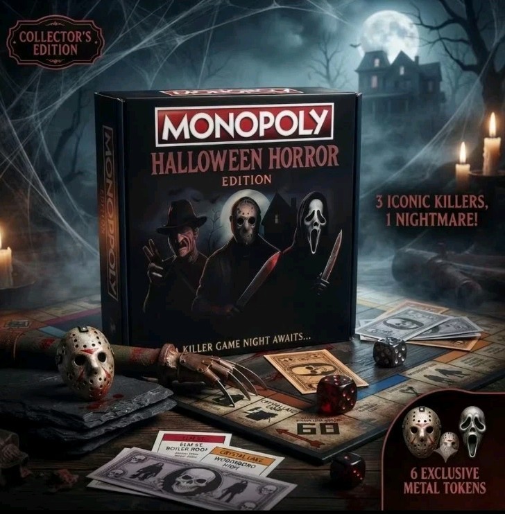 Halloween Horror Mini Special Edition Monopoly Board Game Rare Scream Freddy New Halloween Horror Mini Special Edition Monopoly Board Game Rare Scream Freddy New