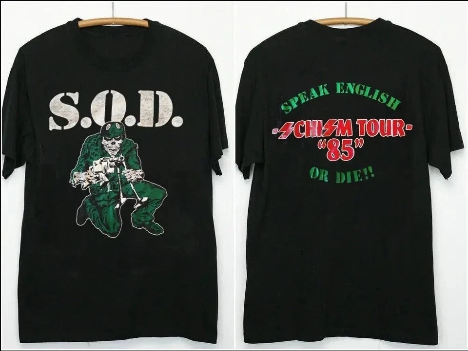 Rare S.O.D. 80\'s Thrash T-Shirt 1987 Black All Size Shirt Rare S.O.D. 80\'s Thrash T-Shirt 1987 Black All Size Shirt