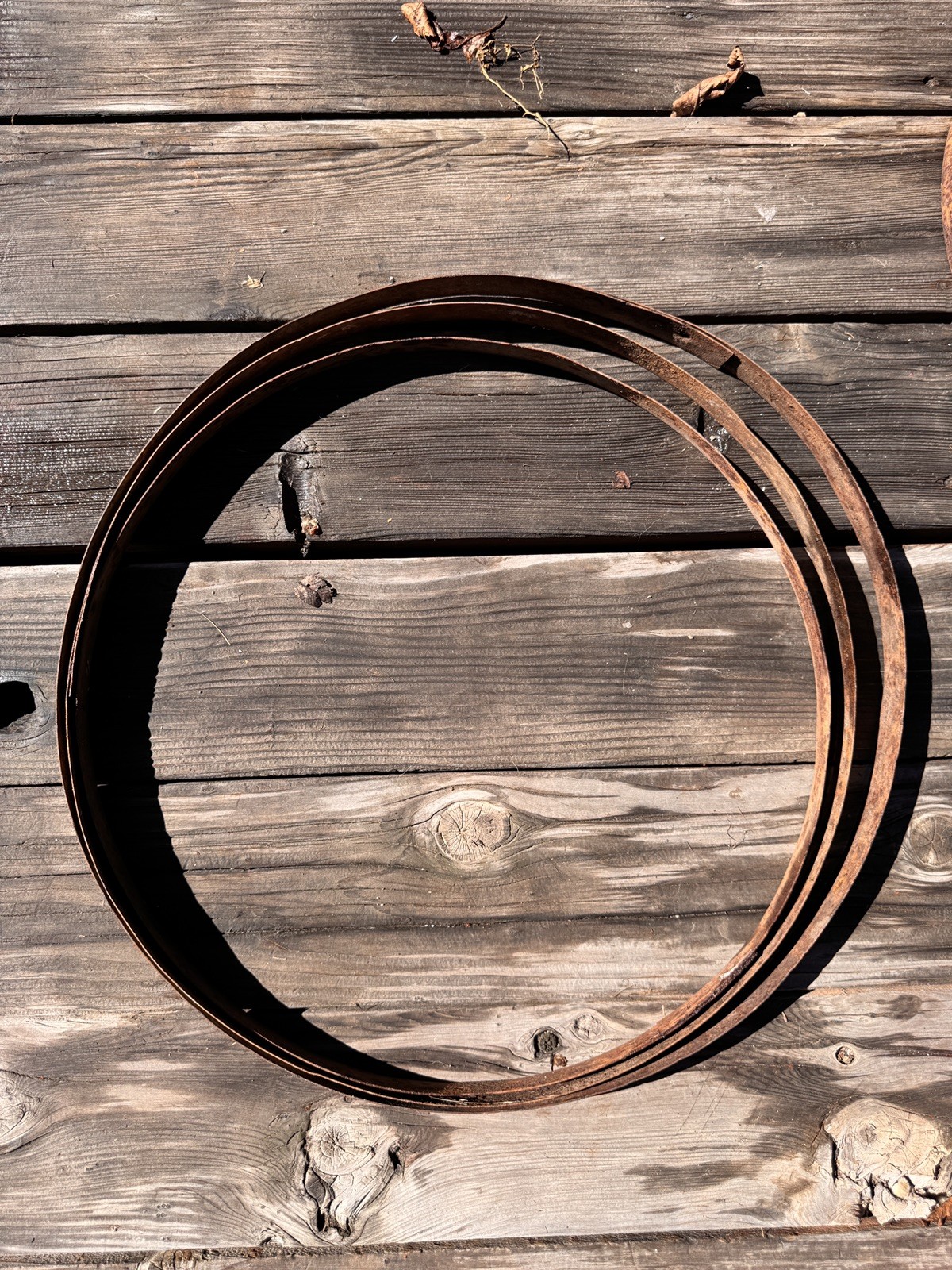 Set of Three Vintage Wine/Whiskey Barrel HOOPS Medium Sized #6 Set of Three Vintage Wine/Whiskey Barrel HOOPS Medium Sized #6