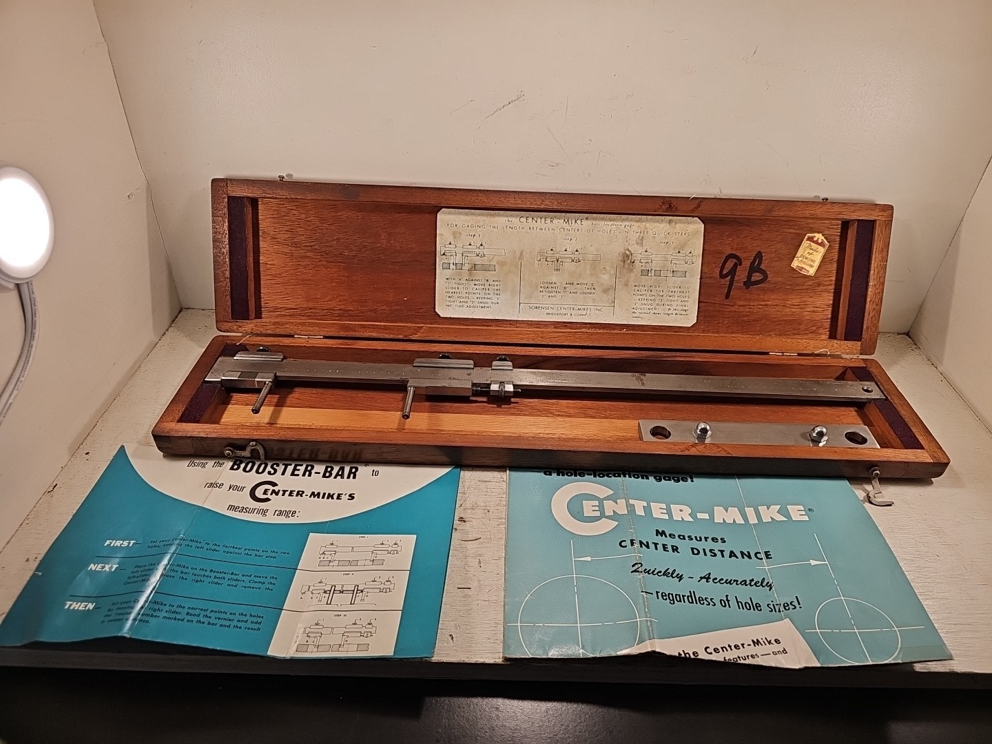 VINTAGE Sorensen The Center-Mike Center Distance Gage Model A7 w/Case #2247 VINTAGE Sorensen The Center-Mike Center Distance Gage Model A7 w/Case #2247