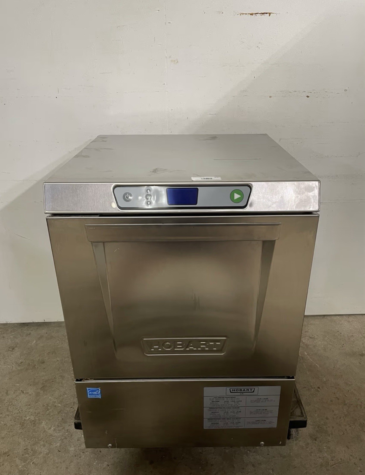 Hobart LXER Undercounter Dishwasher Stainless Steel High Temp 30 Racks/hr