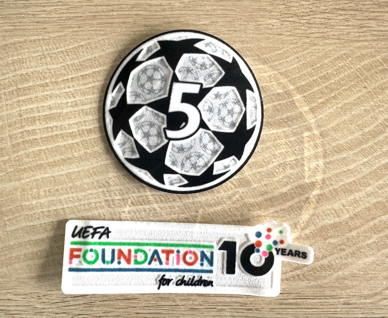 UEFA Champions League Starball Foundation Patch Badge Set UCL Iron On for Jersey