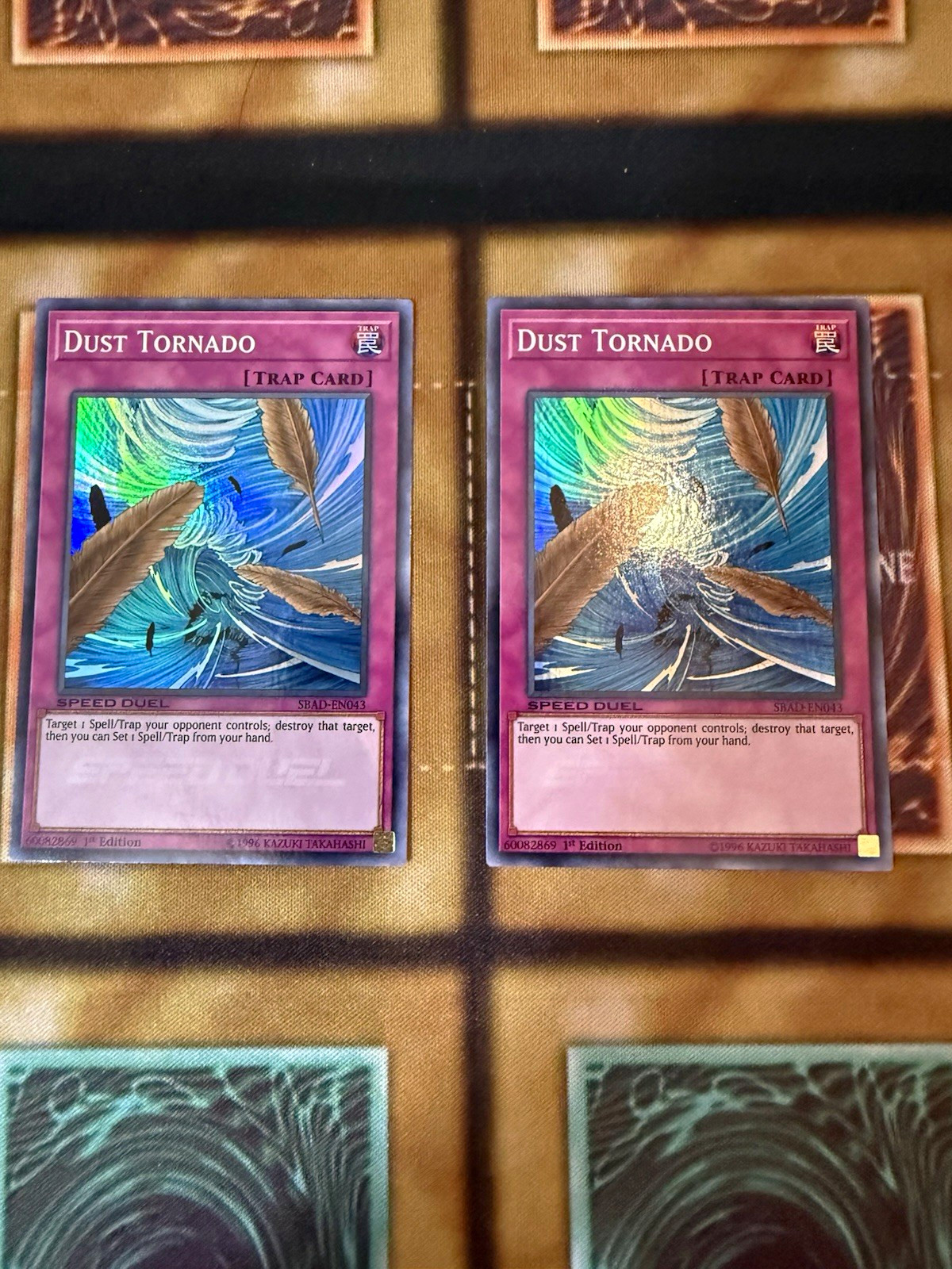 Konami Yu-Gi-Oh Dust Tornado SBAD-EN043 Speed Duel Holo 1st Ed x2 Konami Yu-Gi-Oh Dust Tornado SBAD-EN043 Speed Duel Holo 1st Ed x2