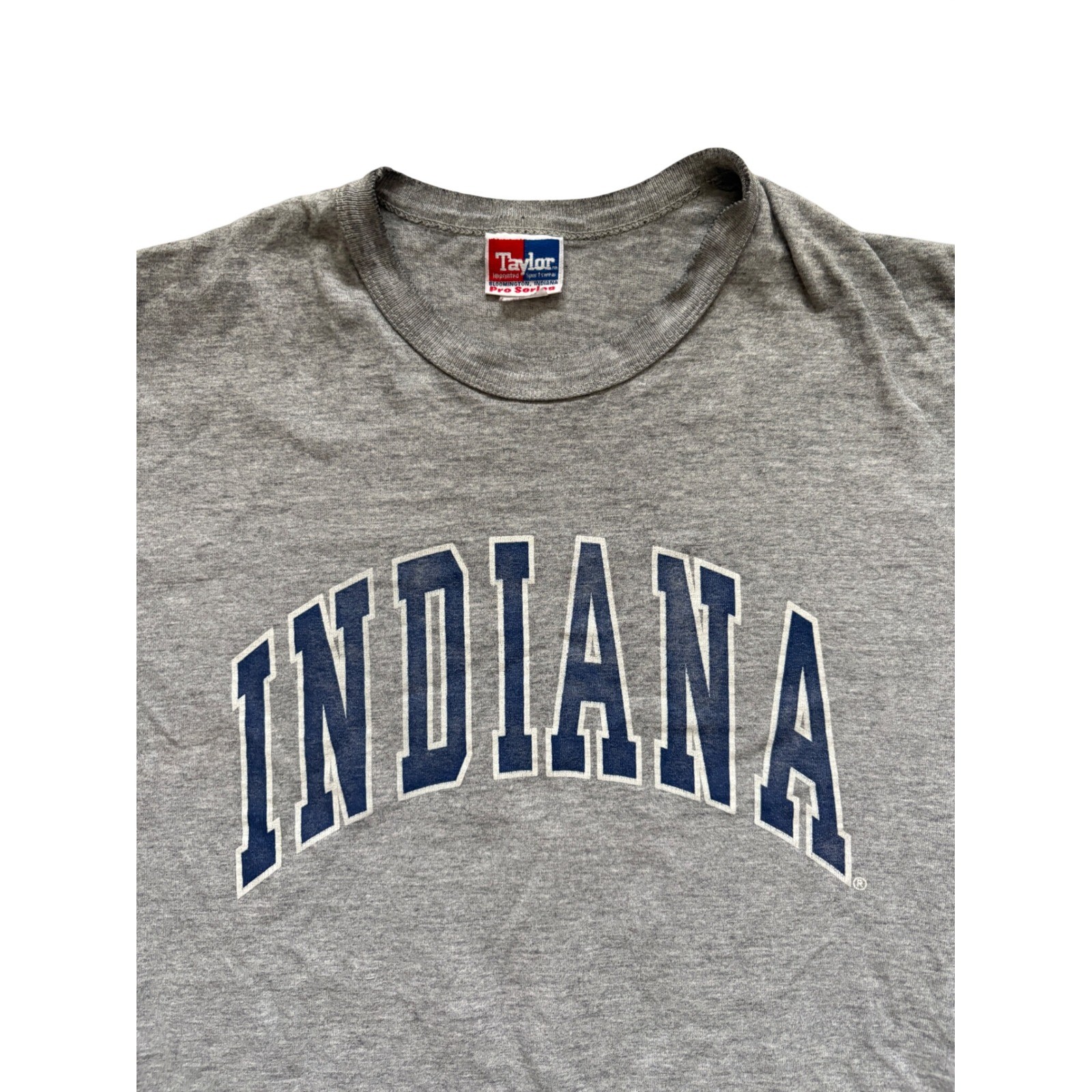 Vintage Indiana University Hoosiers T Shirt Heather Grey Single Stitch