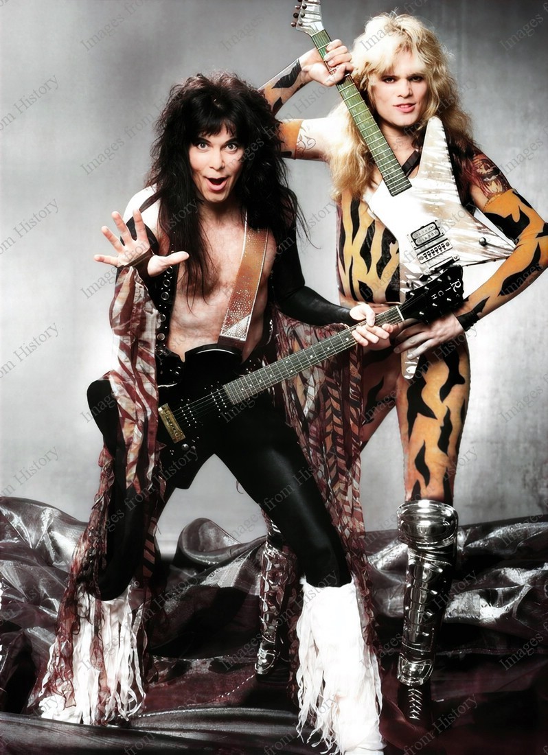 8x10 Print Blackie Lawless Chris Holmes Heavy Metal Band W.A.S.P #CHBL C