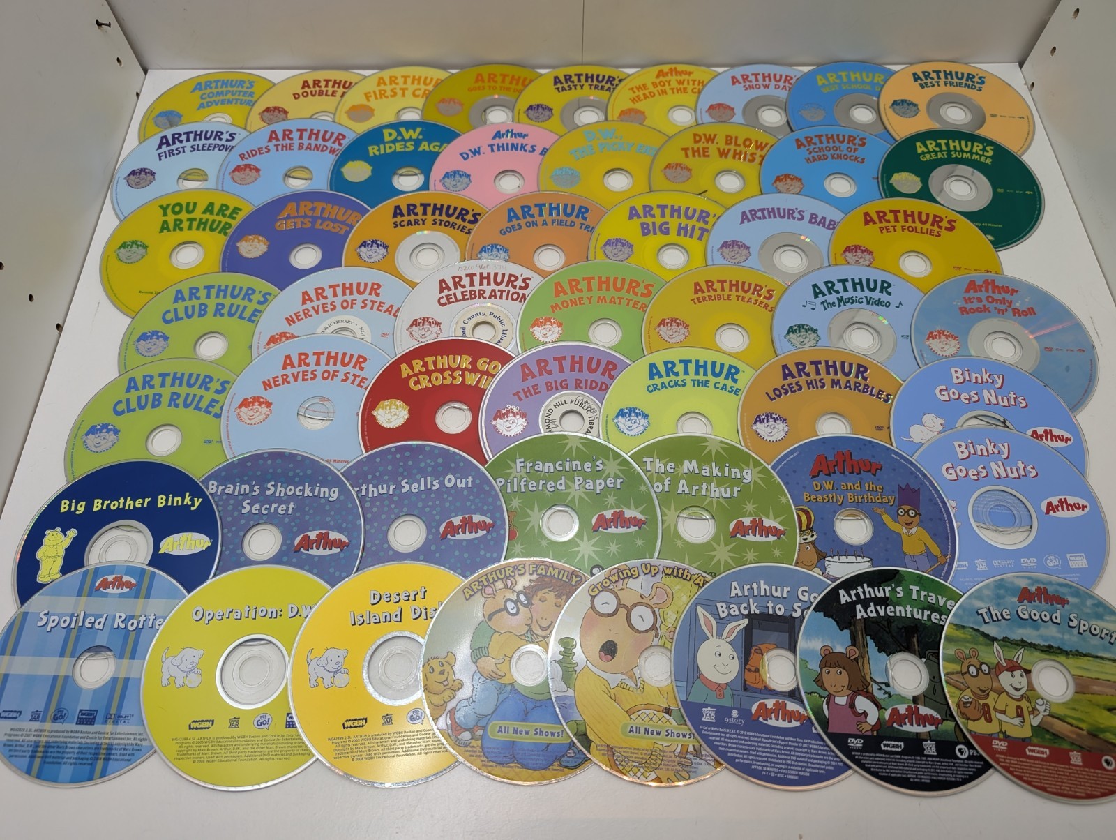 HUGE RARE PBS Kids Arthur DVD Lot Of 52 DW, Music, Backstreet, Seasons and Shows HUGE RARE PBS Kids Arthur DVD Lot Of 52 DW, Music, Backstreet, Seasons and Shows