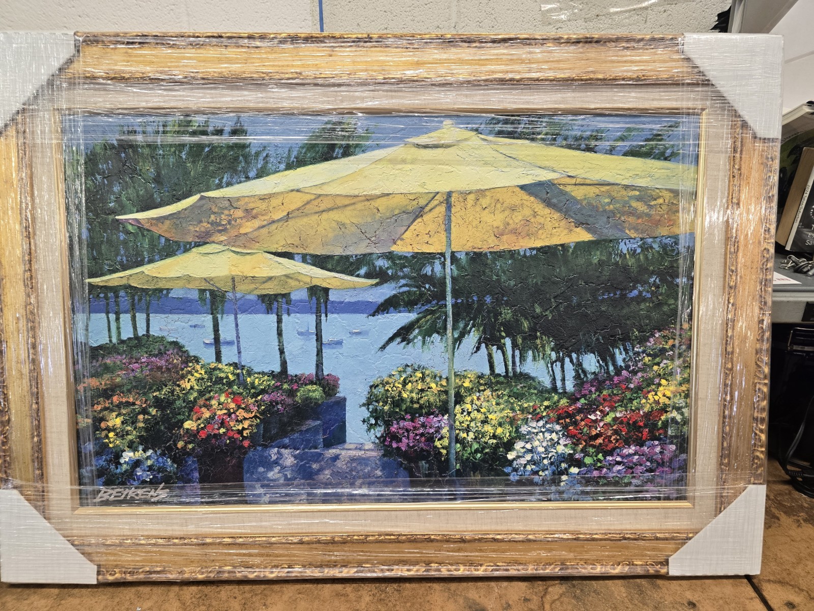 Howard Behrens oil painting on canvas signed and framed approx. 24x30 Beautiful