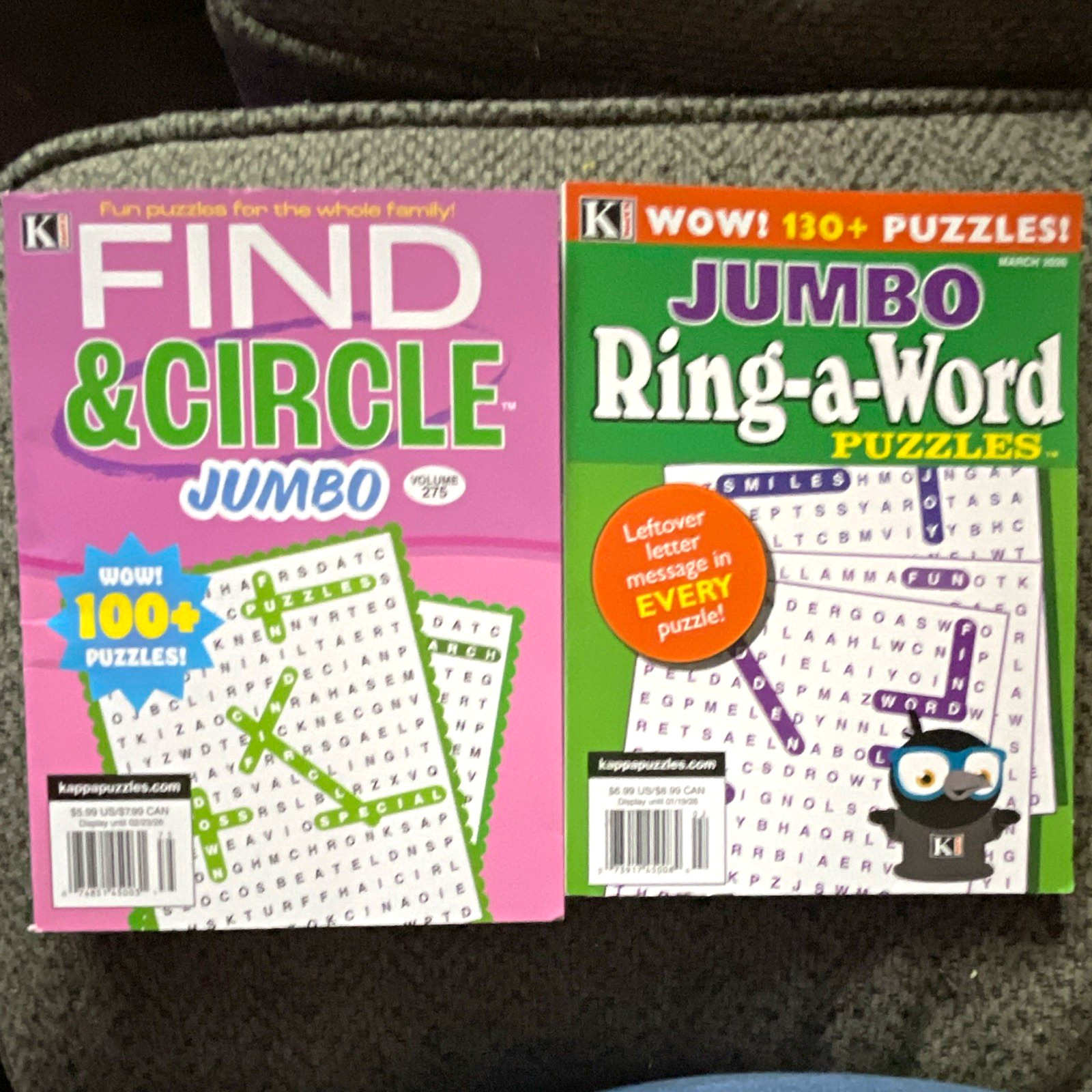 Kappa Find & Circle Jumbo Vol 275 + Jumbo Ring-a-Word Puzzles Large Print Kappa Find & Circle Jumbo Vol 275 + Jumbo Ring-a-Word Puzzles Large Print