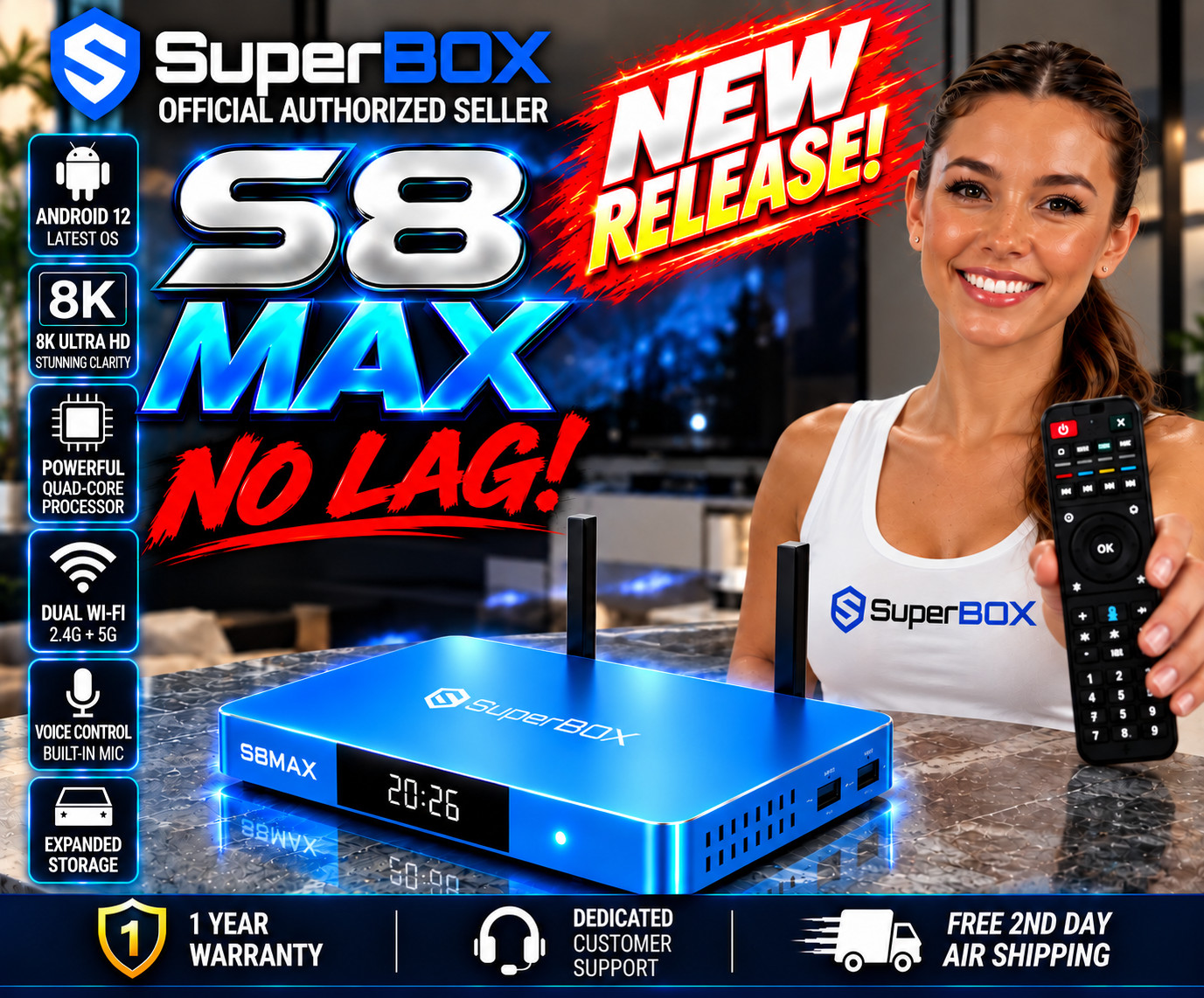 SuperBox S8 Max | Authorized Distributor | In Stock Same Day Shipping